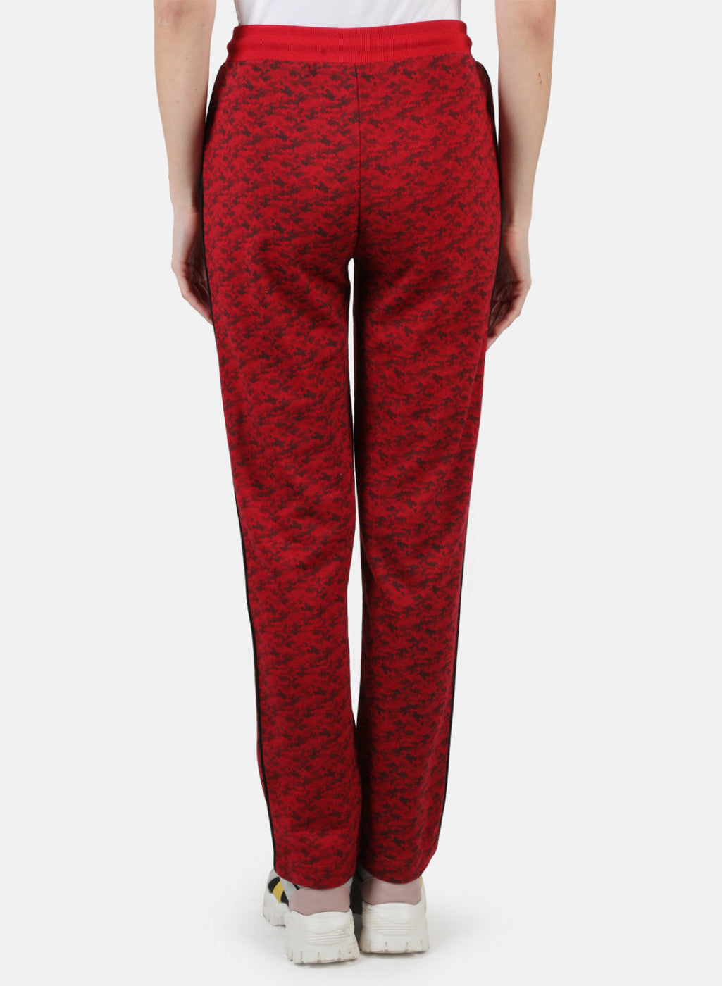 Women Red Printed Winter Lower