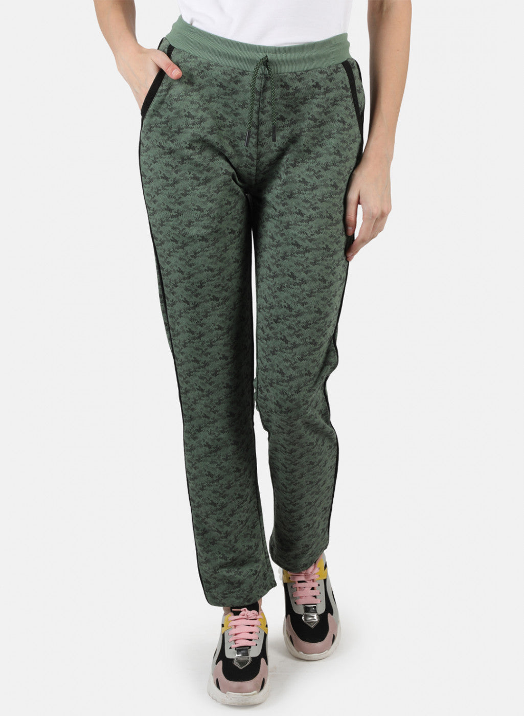 Women Green Printed Winter Lower