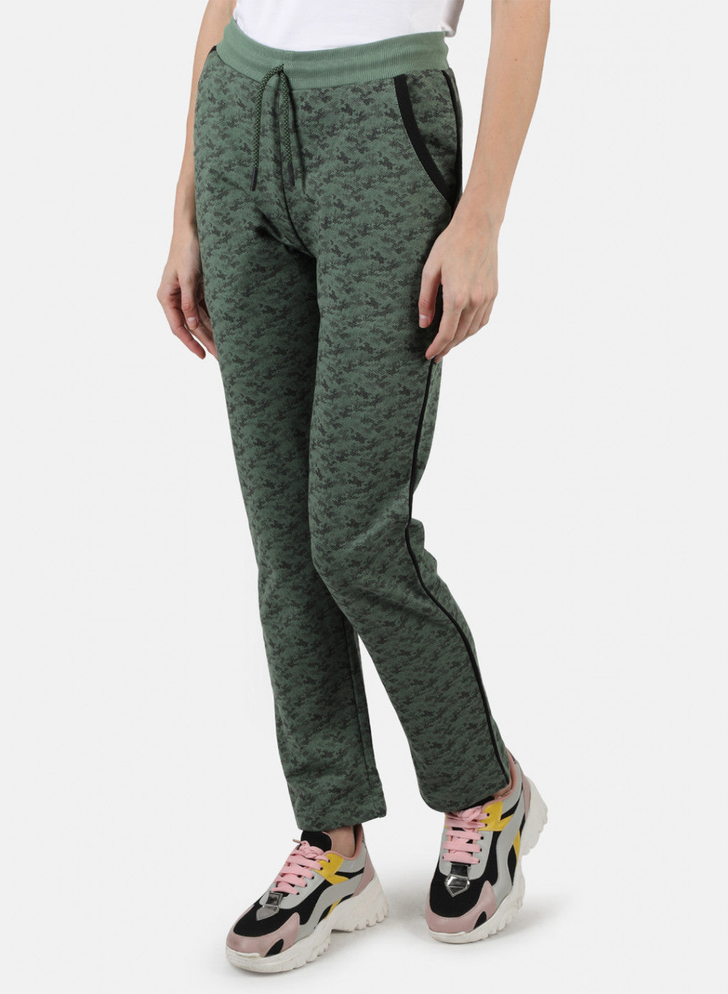 Women Green Printed Winter Lower