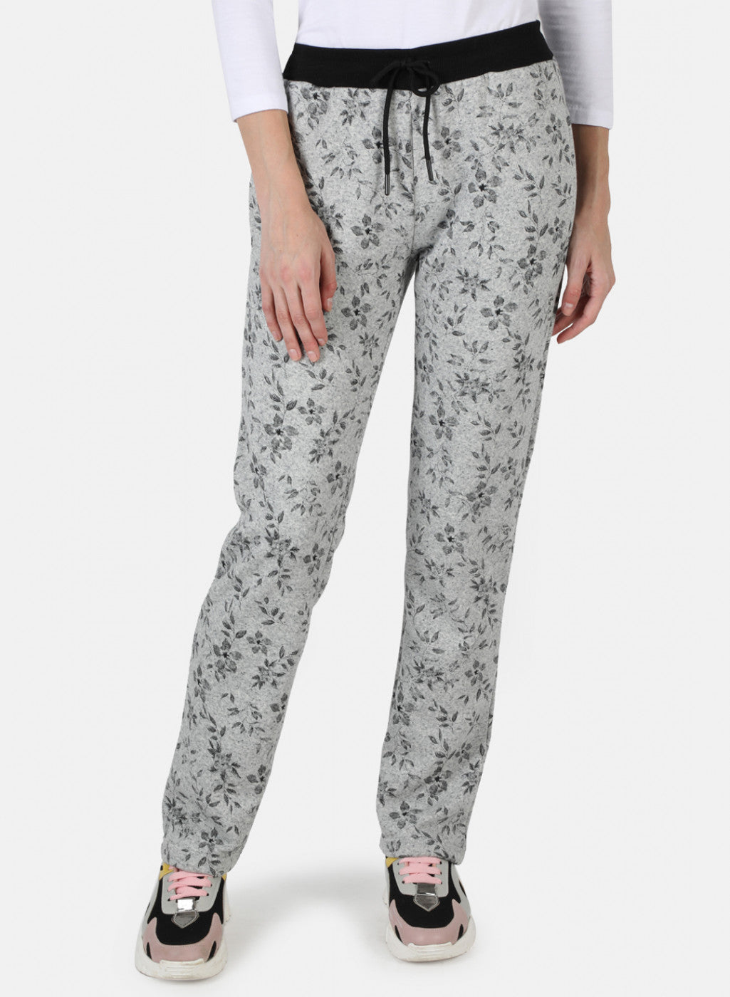 Women Grey Printed Winter Lower