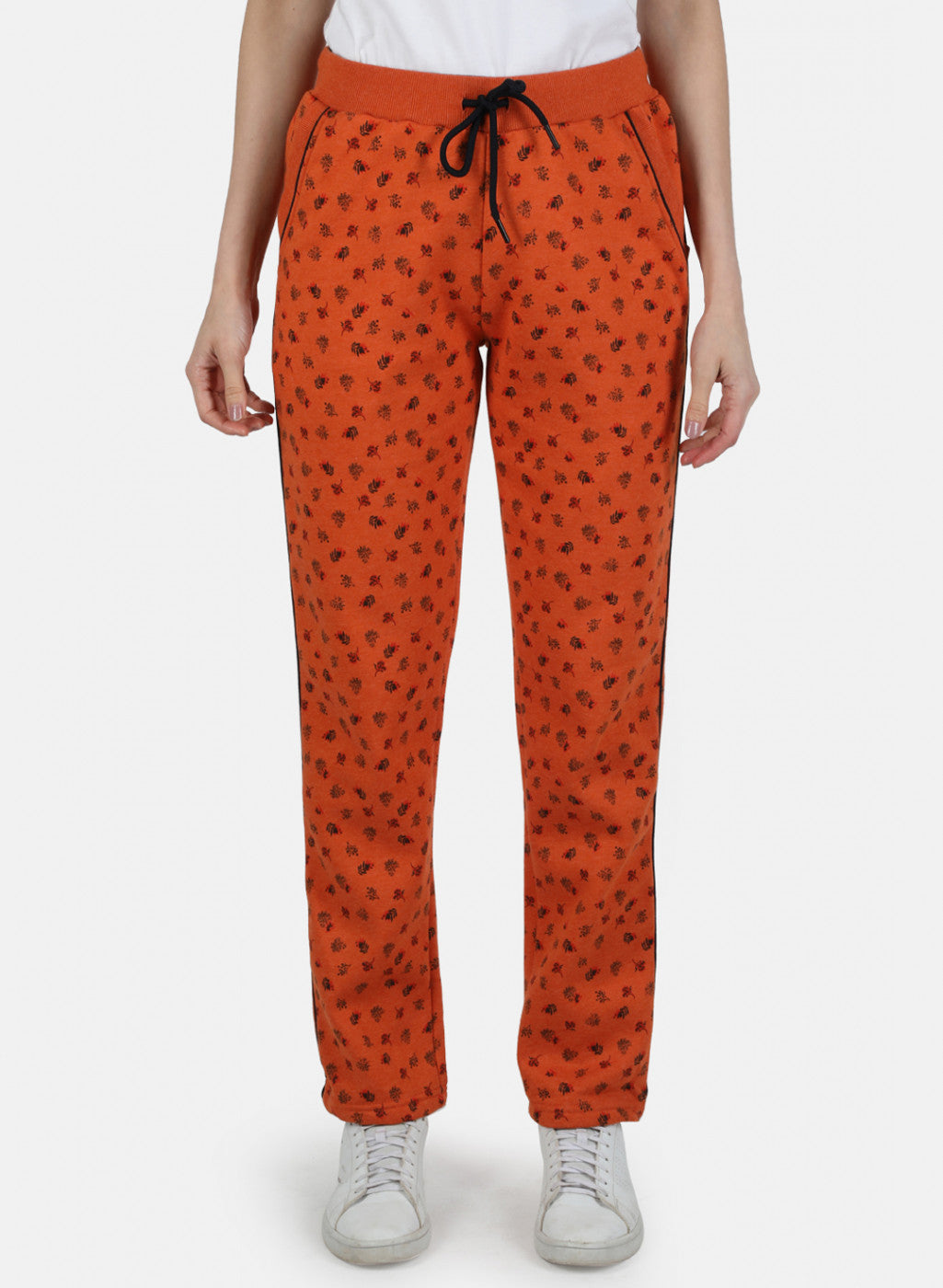 Women Orange Printed Winter Lower