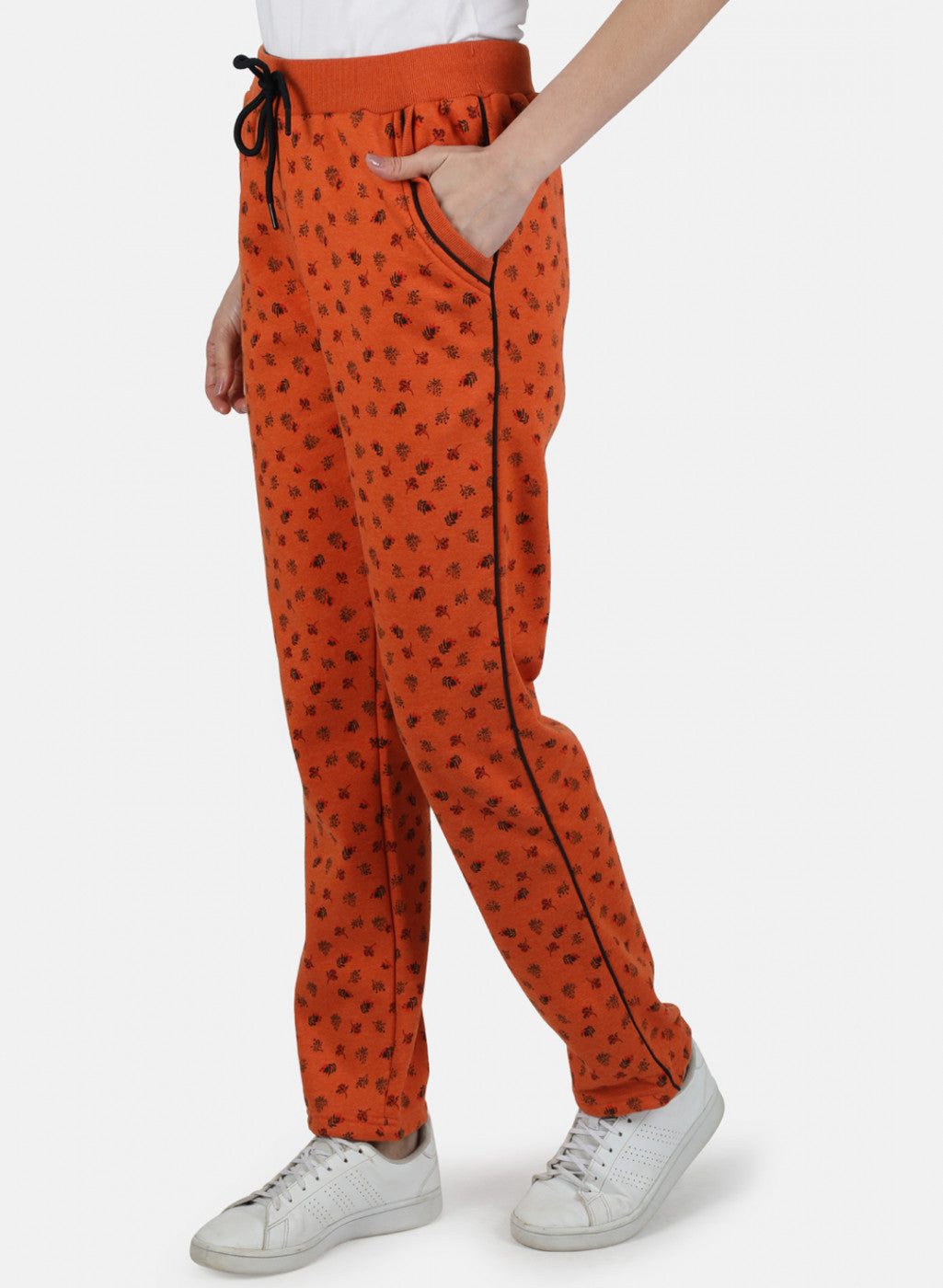 Women Orange Printed Winter Lower