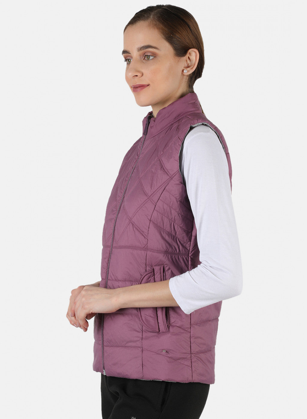 Women Purple Reversible Solid Jacket