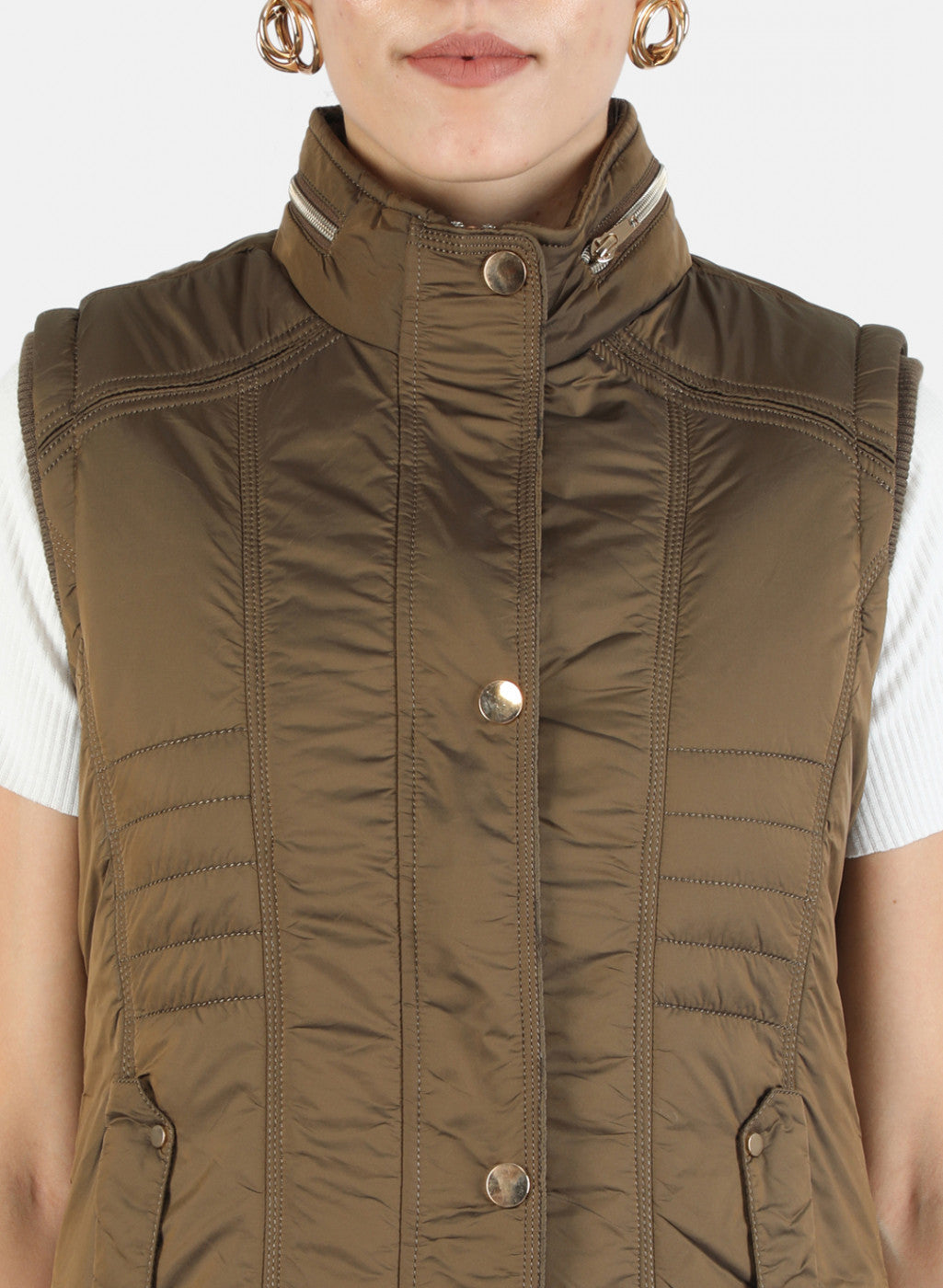 Women Brown Solid Jacket