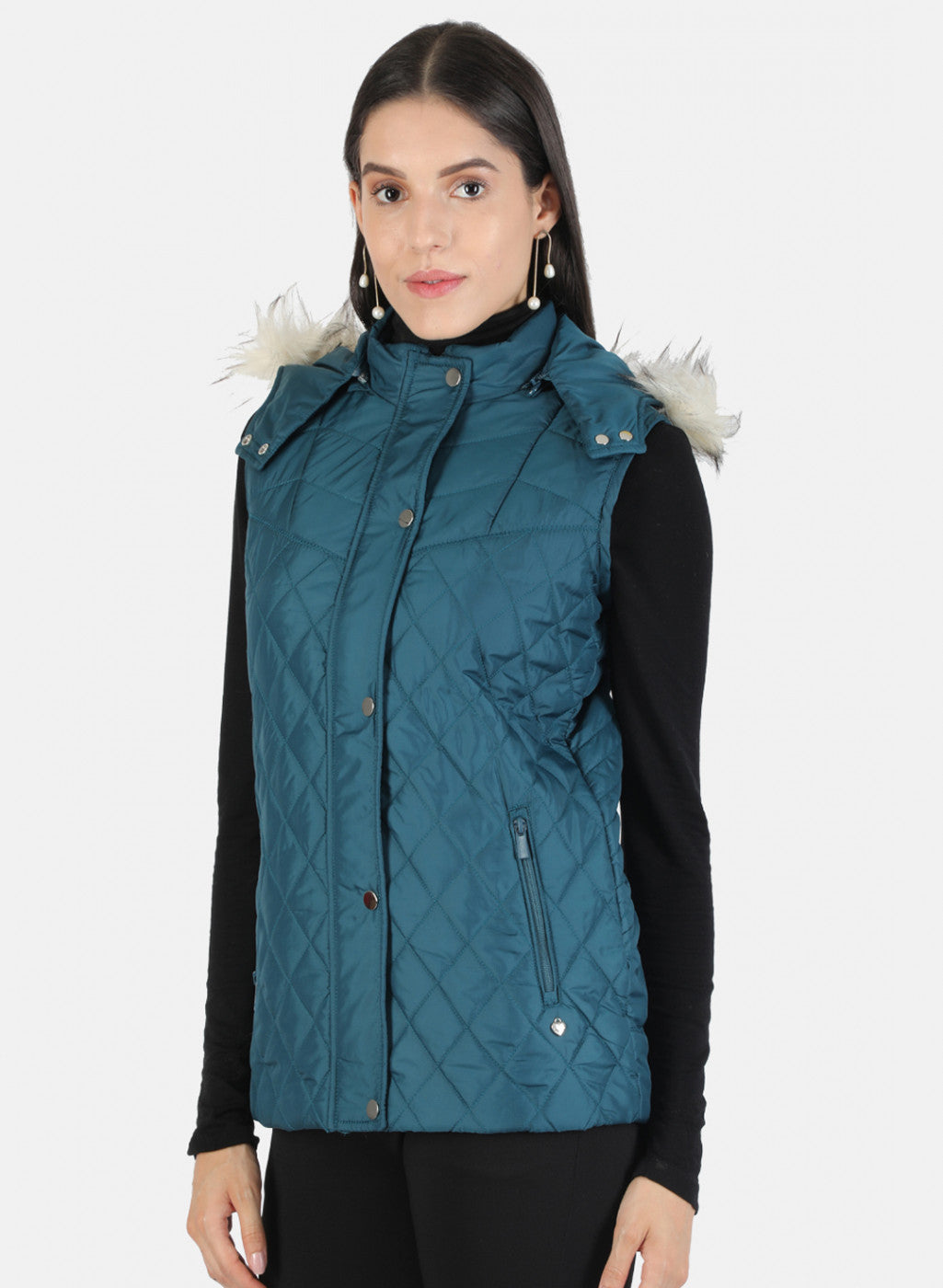 Women Blue Solid Jacket