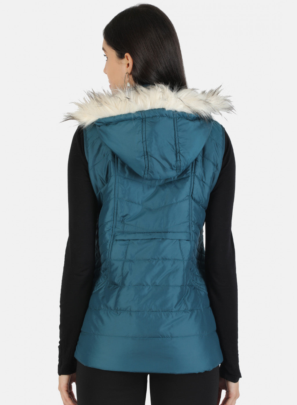 Women Blue Solid Jacket