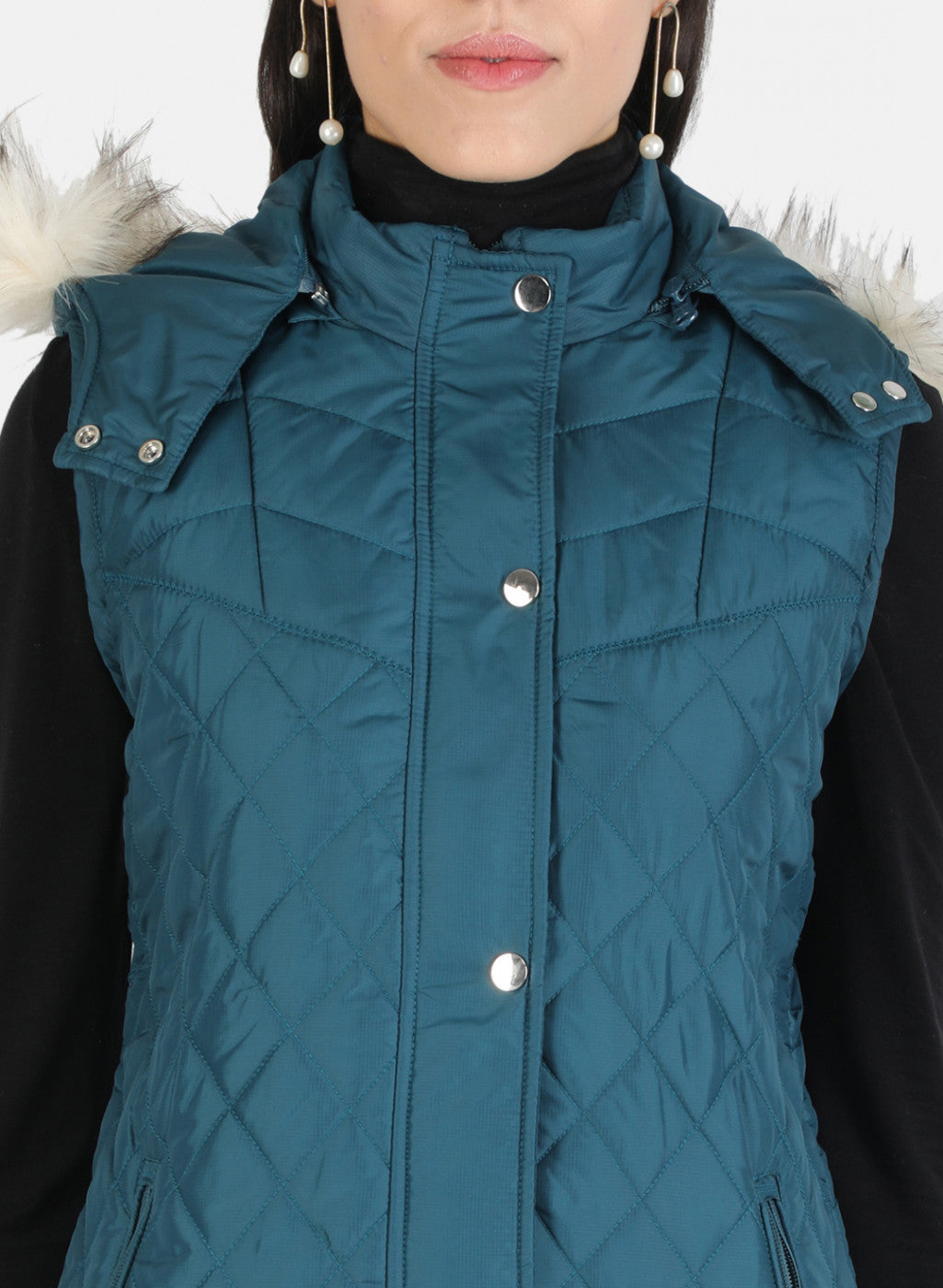 Women Blue Solid Jacket