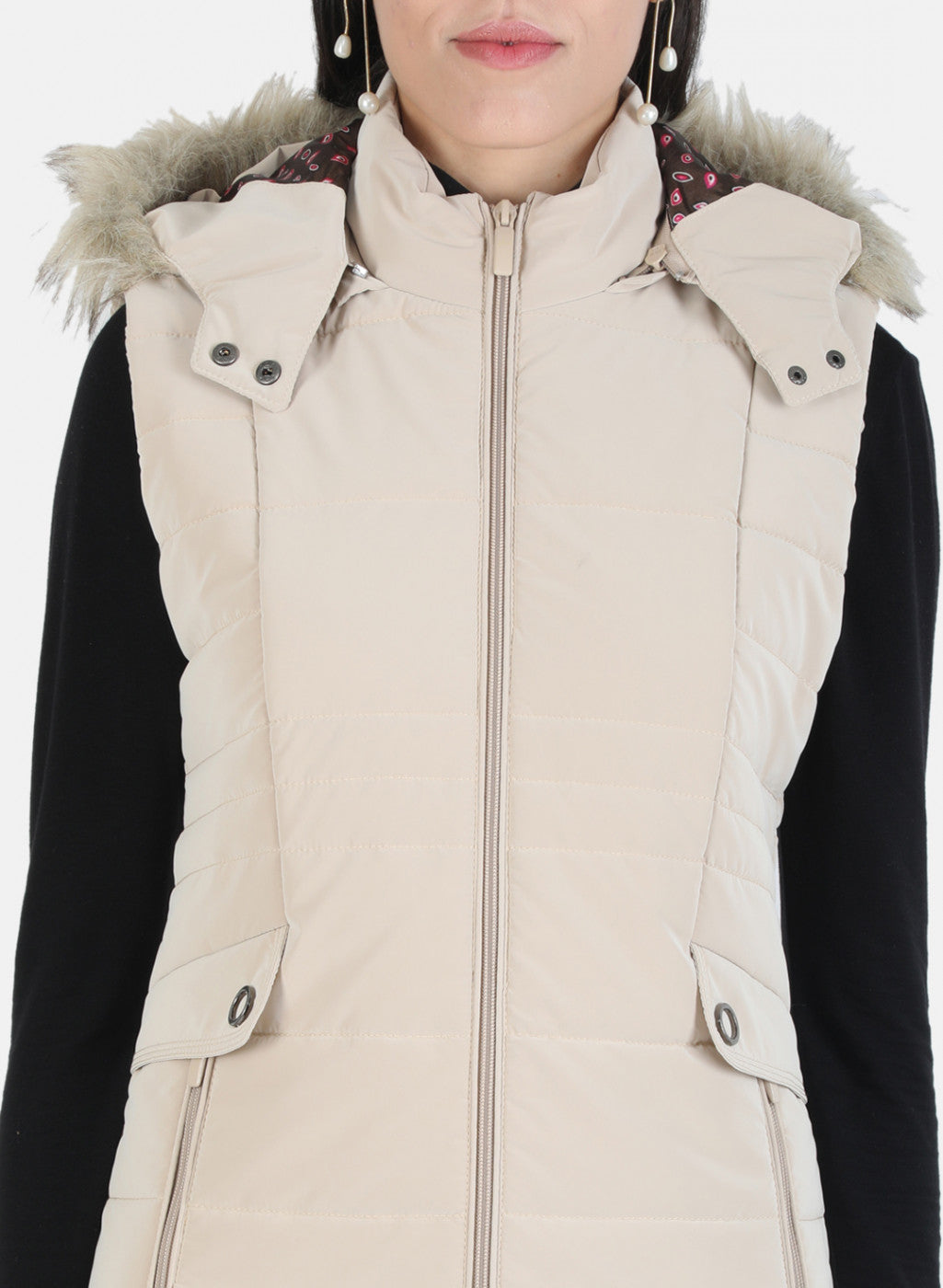 Women Beige Solid Jacket