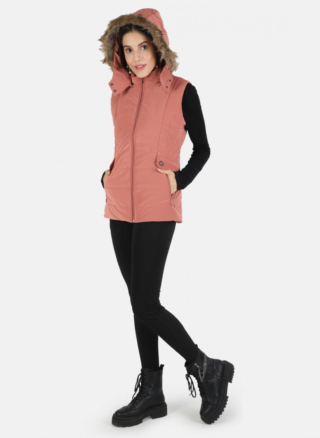 Women Pink Solid Jacket