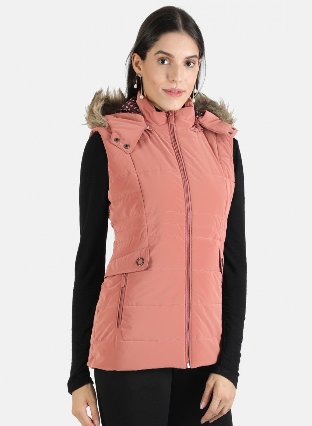 Women Pink Solid Jacket