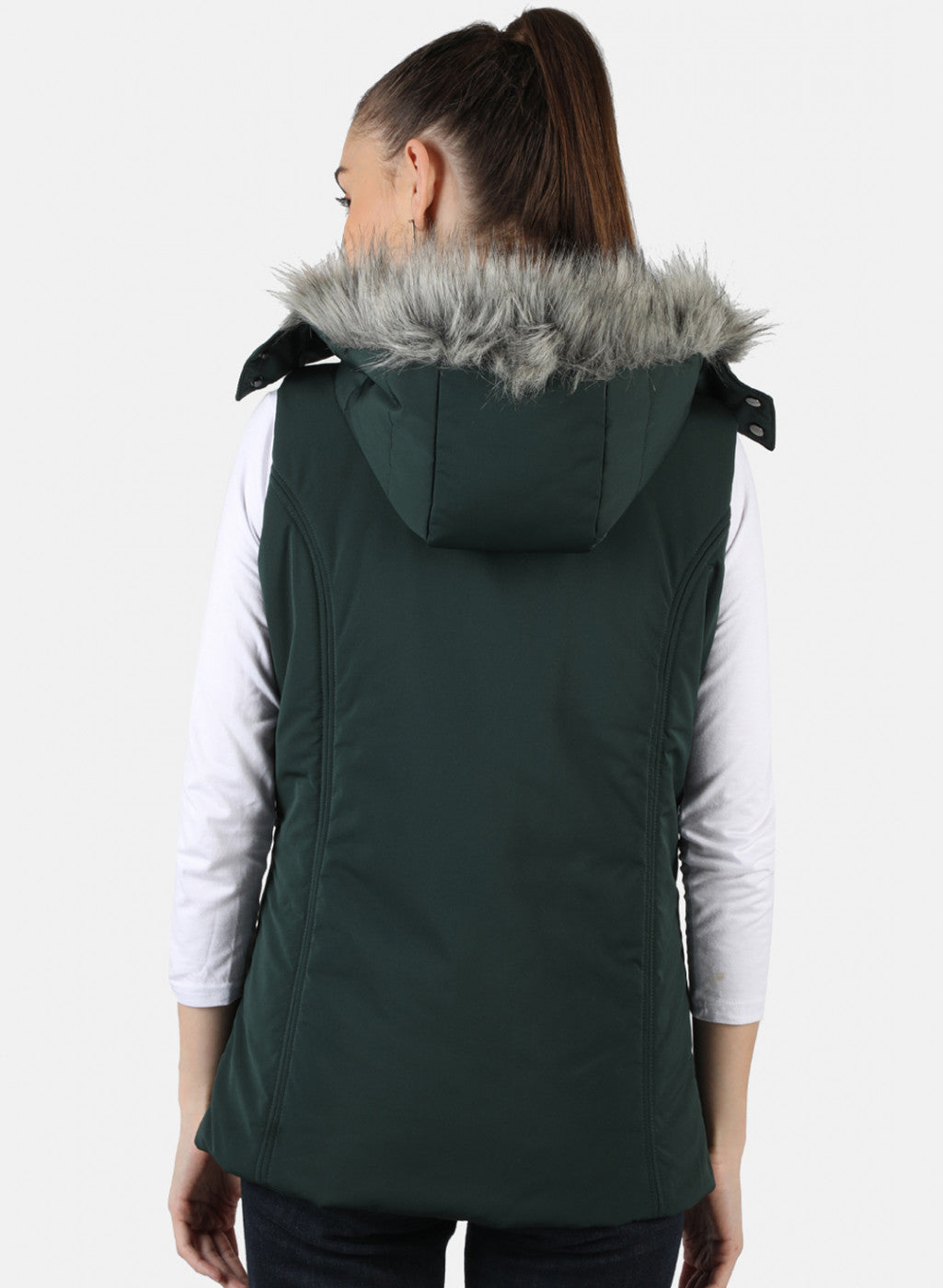 Women Green Solid Jacket