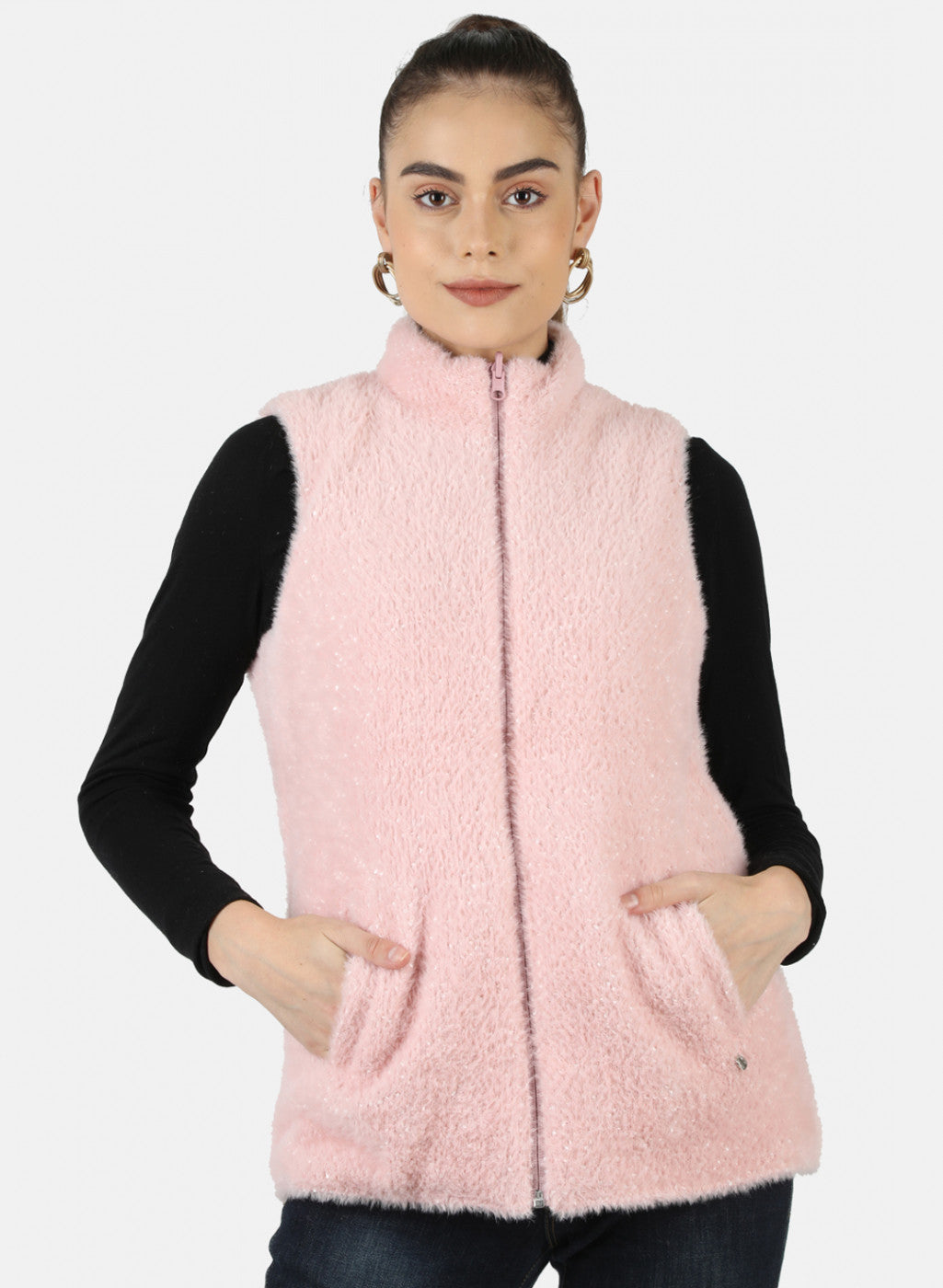 Women Pink Reversible Solid Jacket