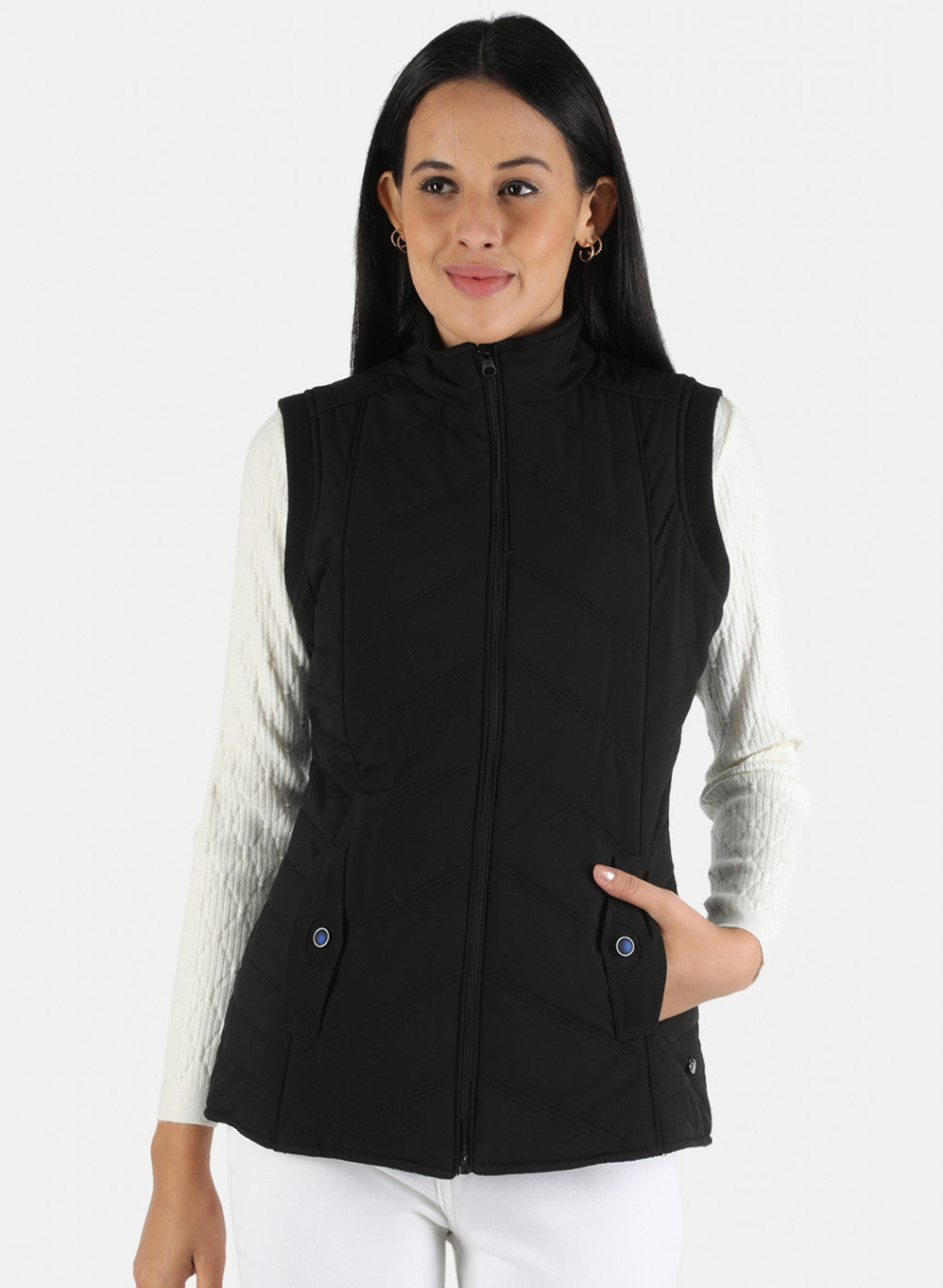 Women Black Solid Jacket