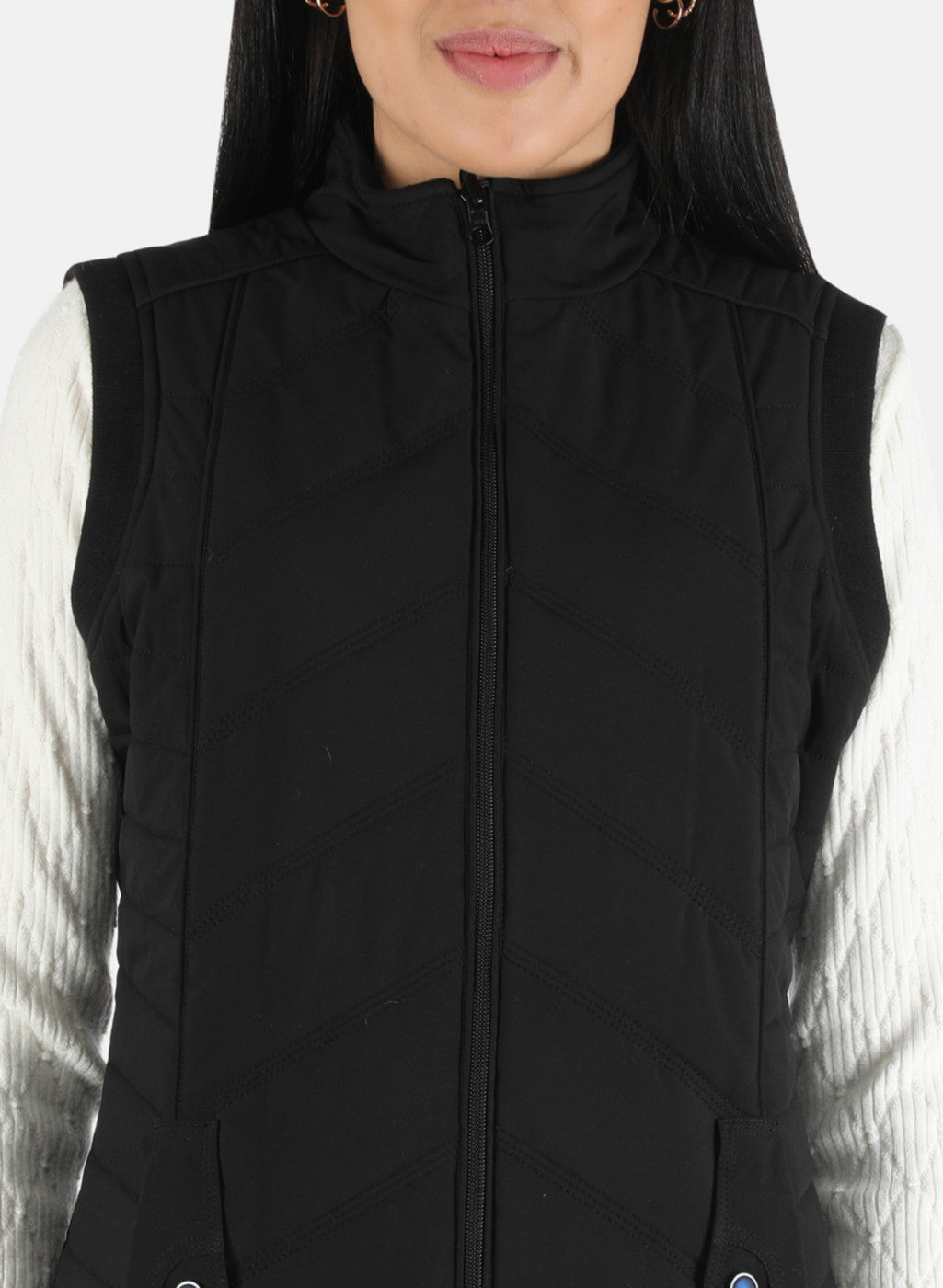 Women Black Solid Jacket