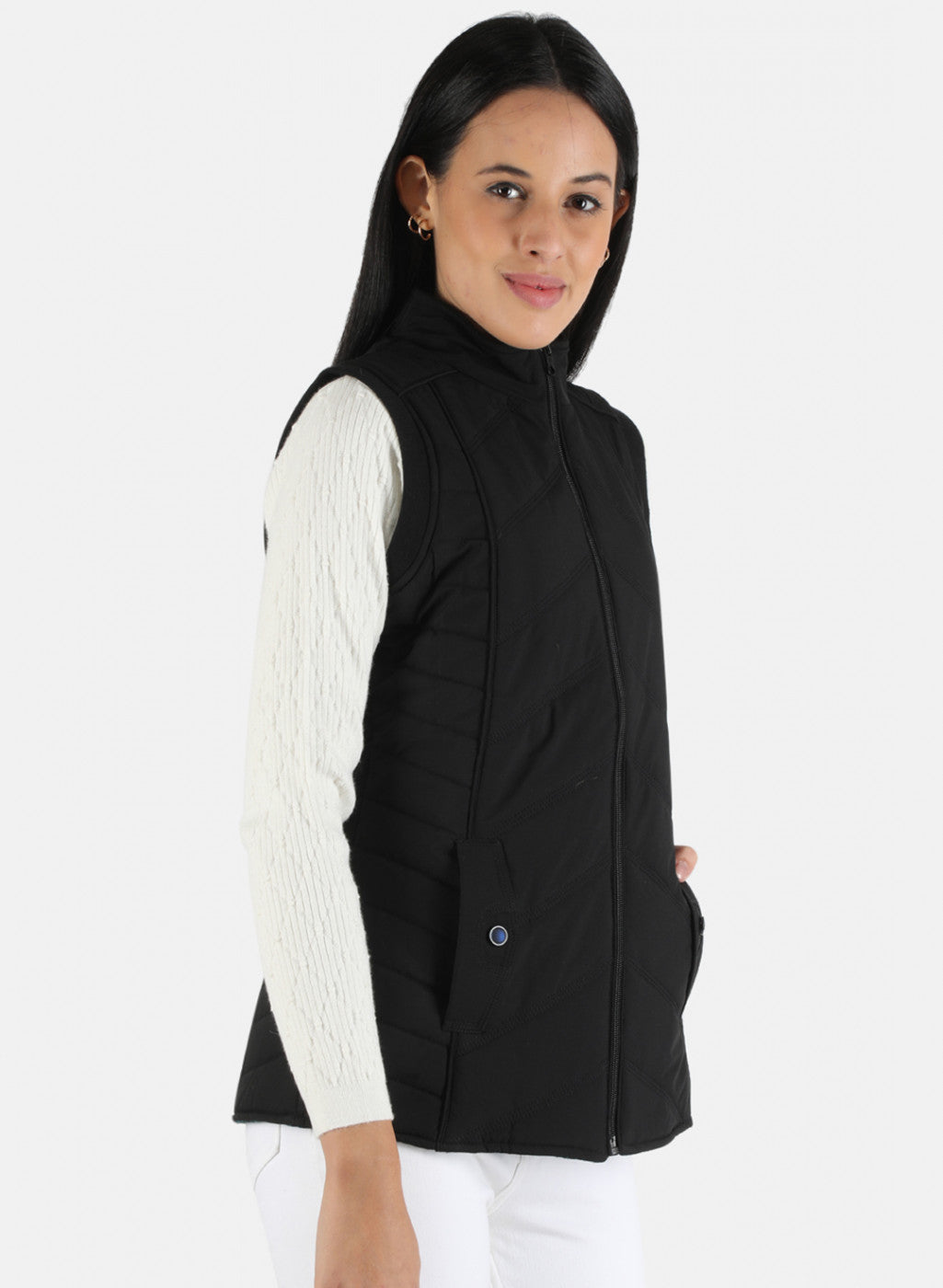 Women Black Solid Jacket