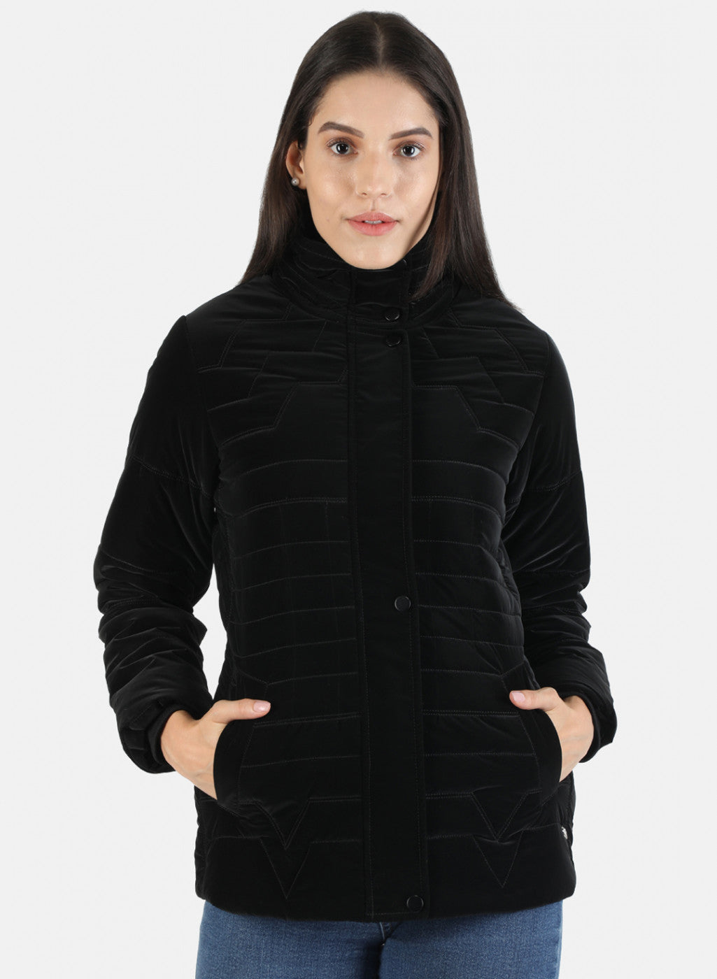 Women Black Solid Jacket