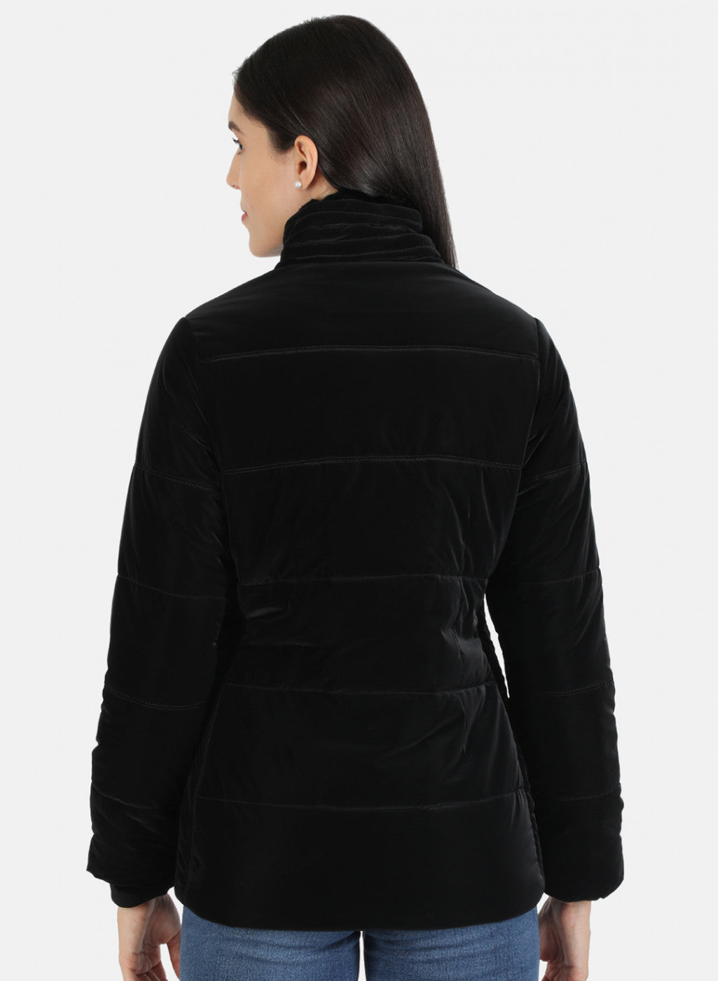 Women Black Solid Jacket