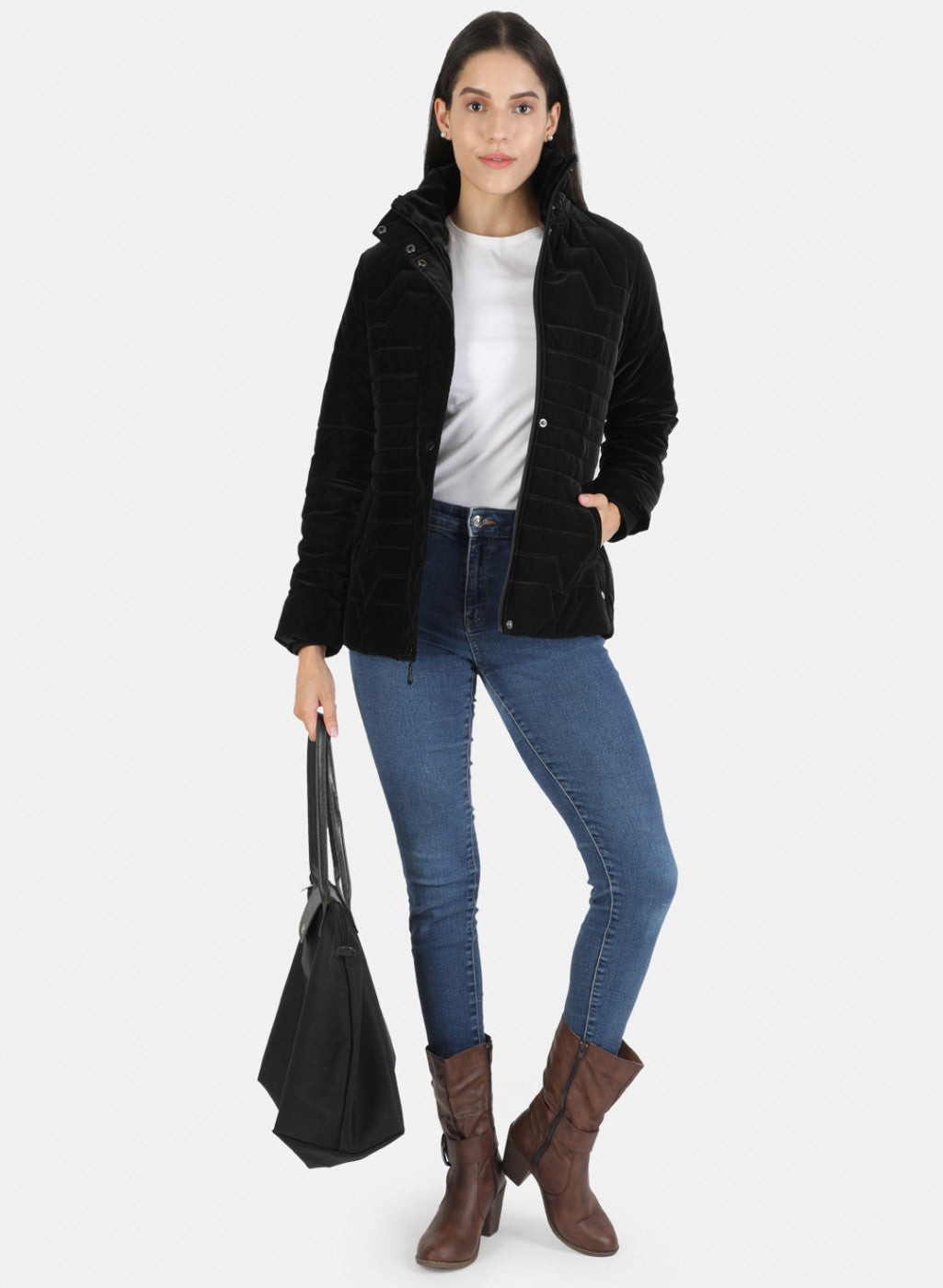 Women Black Solid Jacket