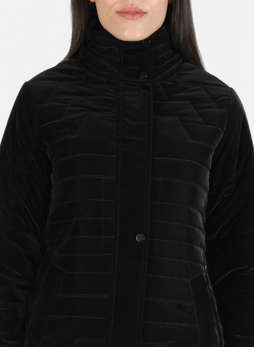 Women Black Solid Jacket