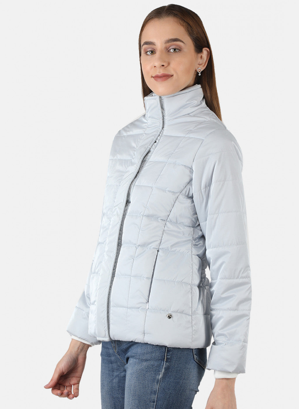 Women Blue Solid Jacket