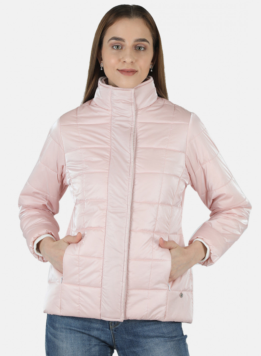 Women Pink Solid Jacket