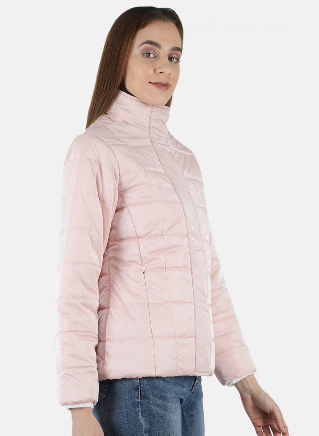 Women Pink Solid Jacket