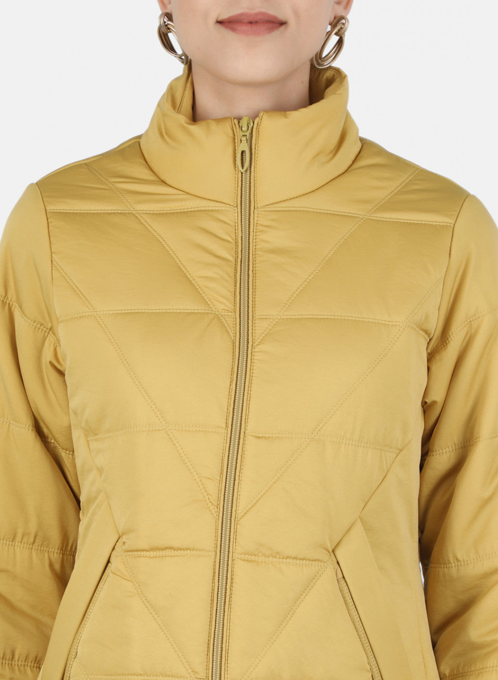 Women Yellow Solid Jacket