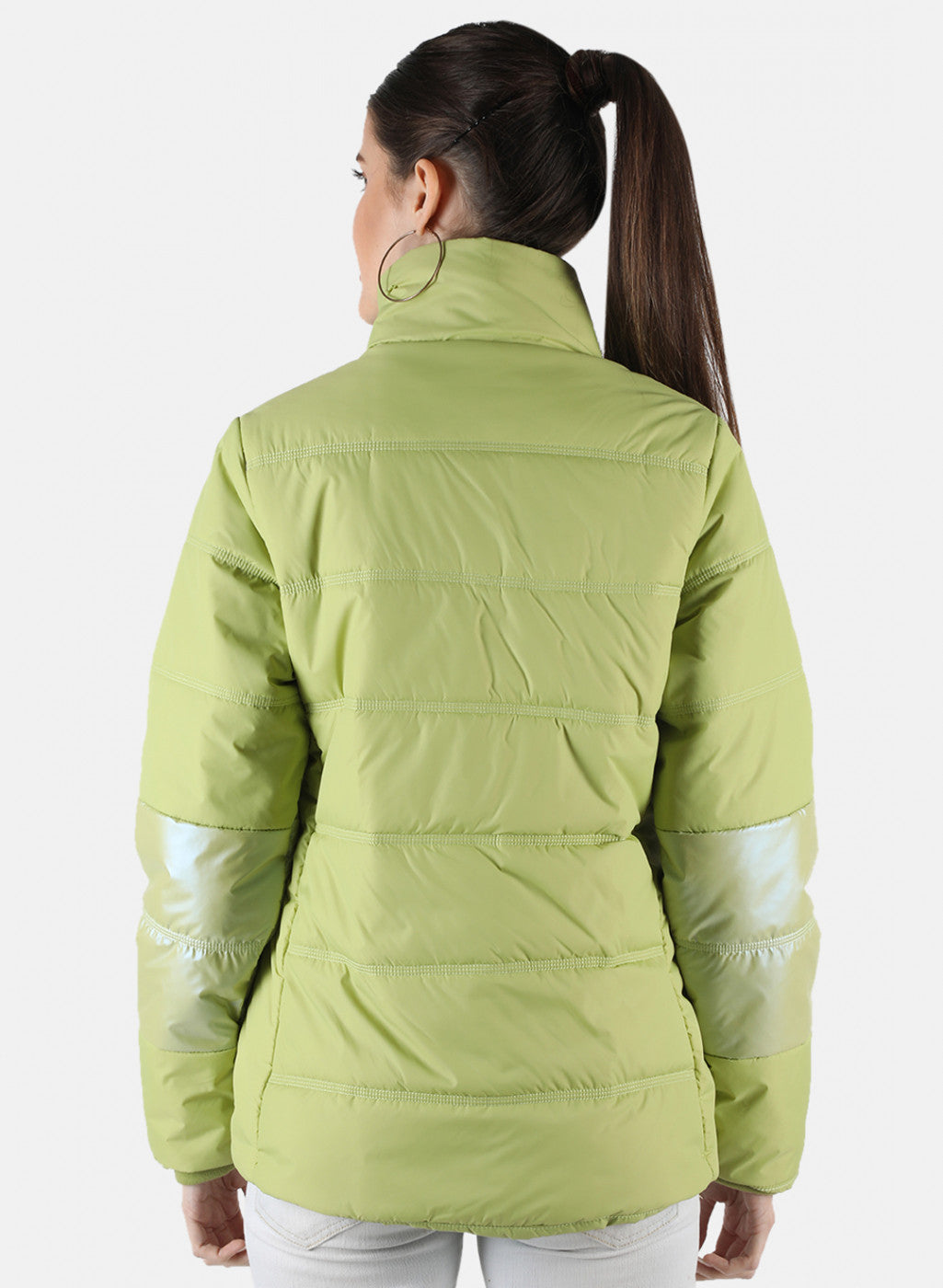 Women Green Solid Jacket