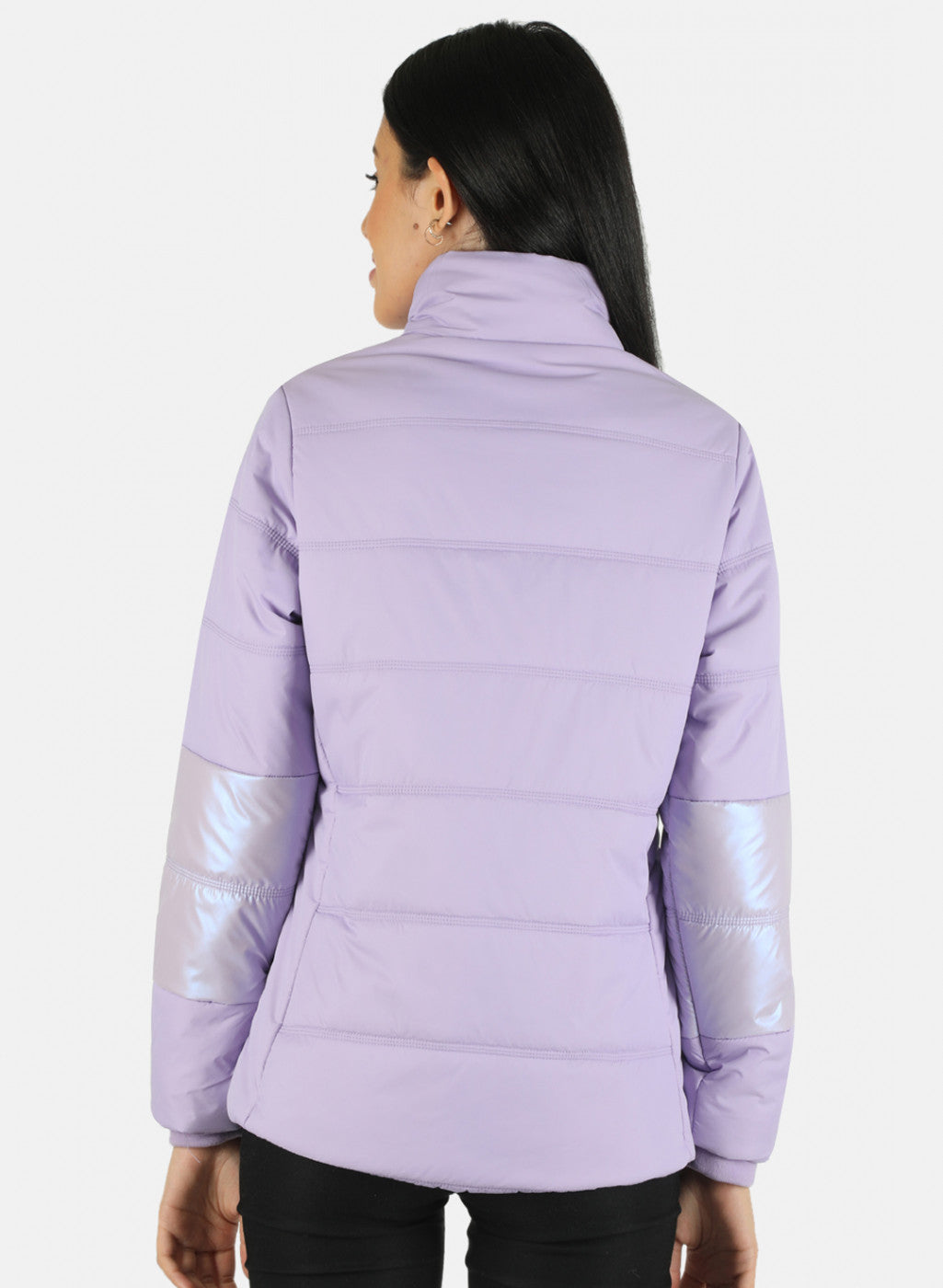 Women Purple Solid Jacket