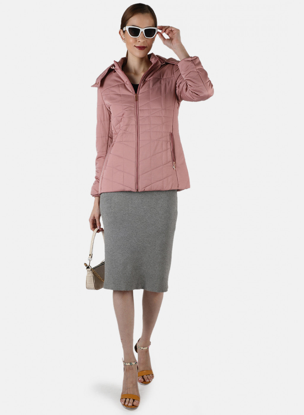 Women Pink Solid Jacket