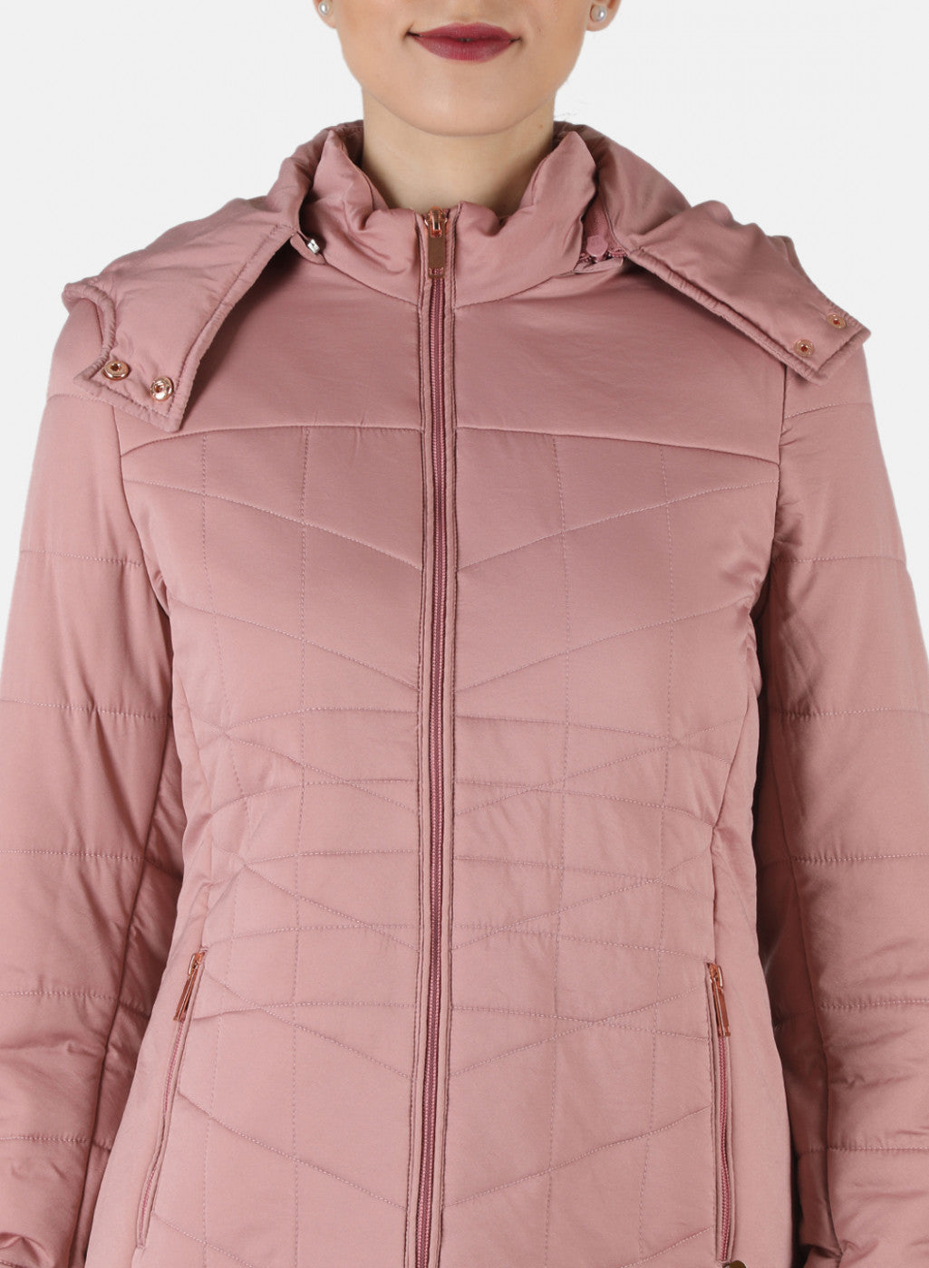 Women Pink Solid Jacket