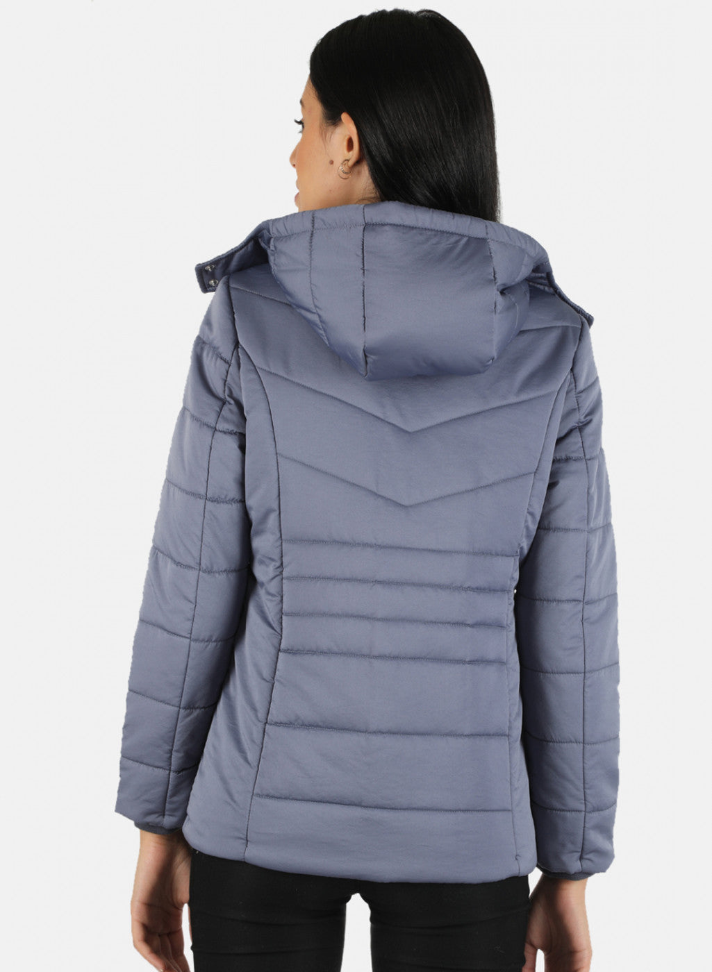 Women Blue Solid Jacket