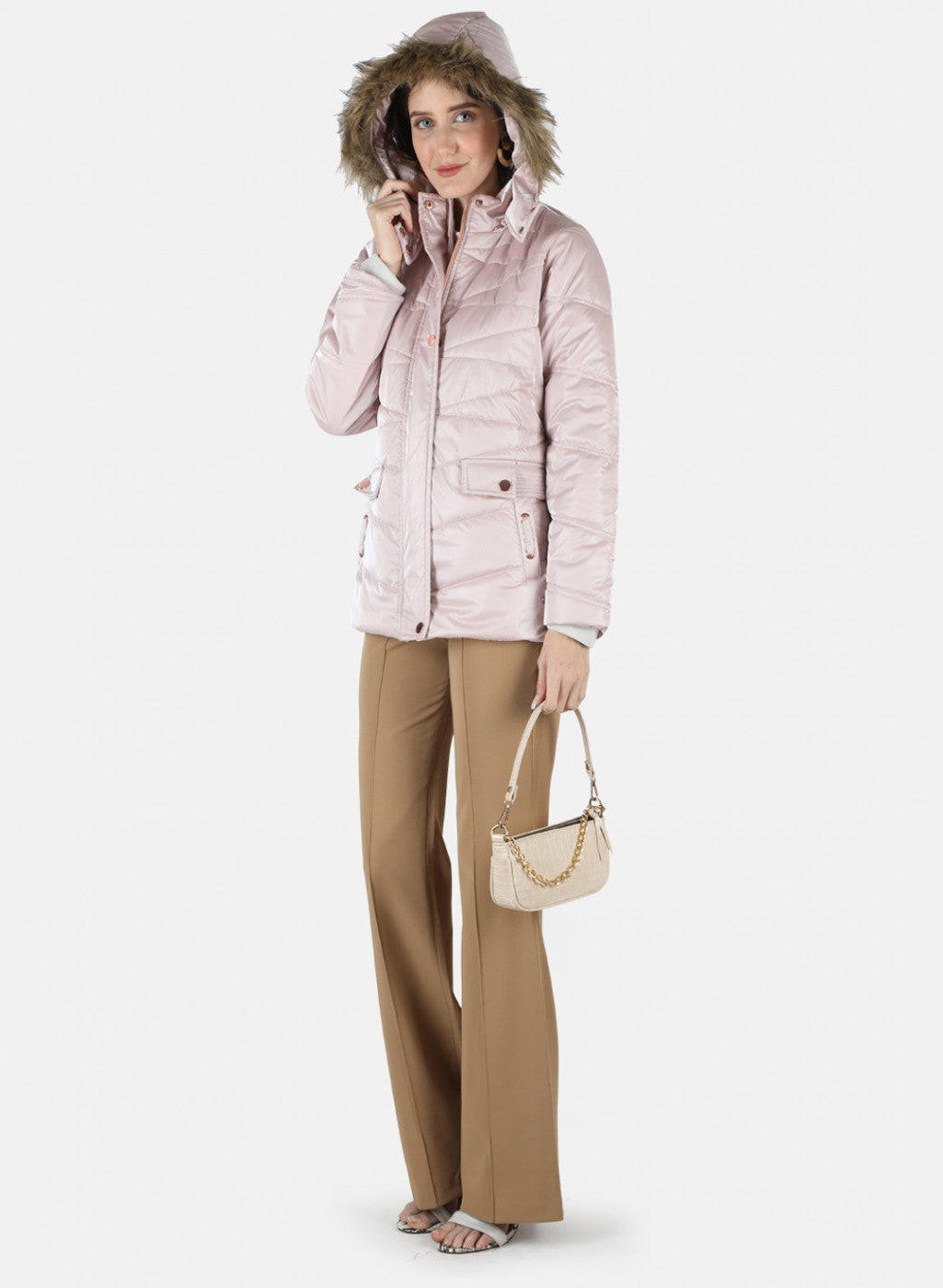 Women Pink Solid Jacket