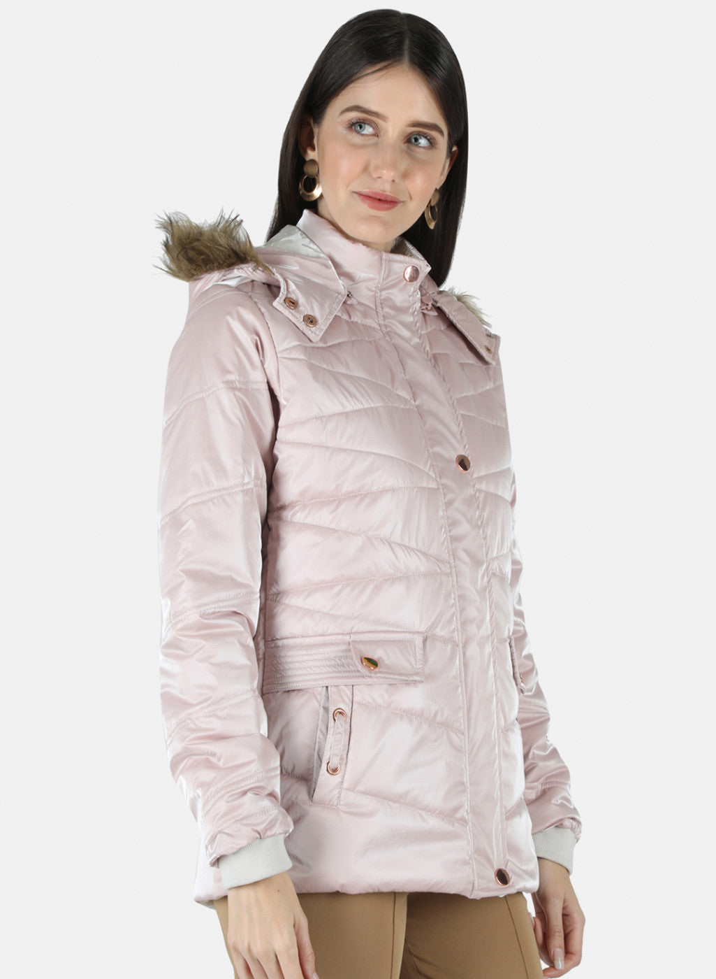 Women Pink Solid Jacket