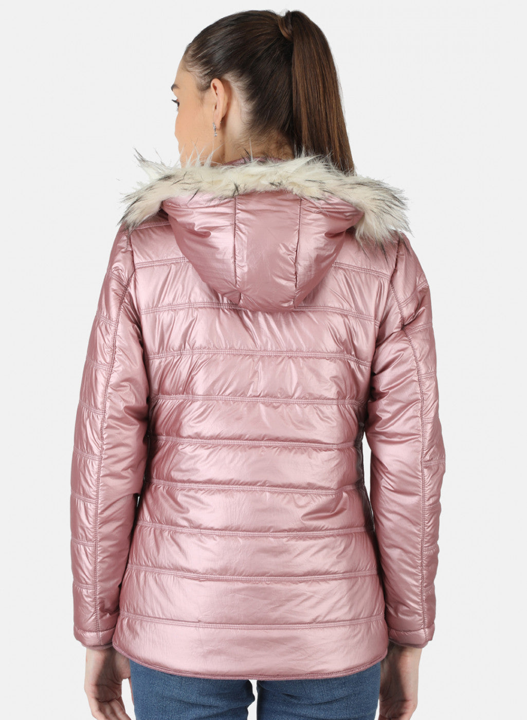 Women Pink Solid Jacket