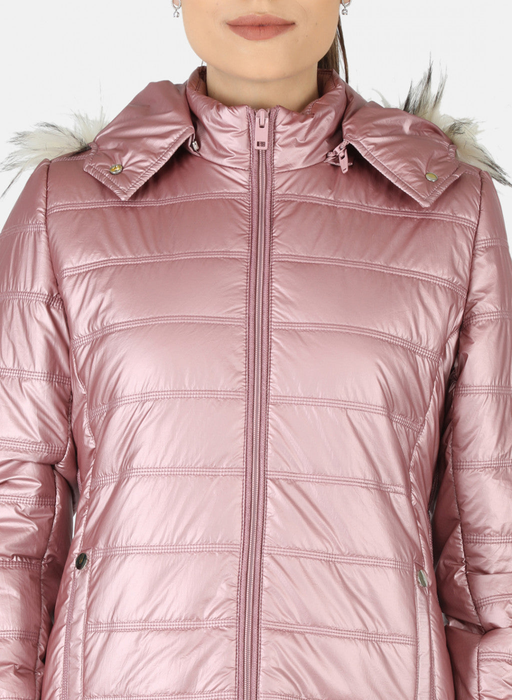 Women Pink Solid Jacket