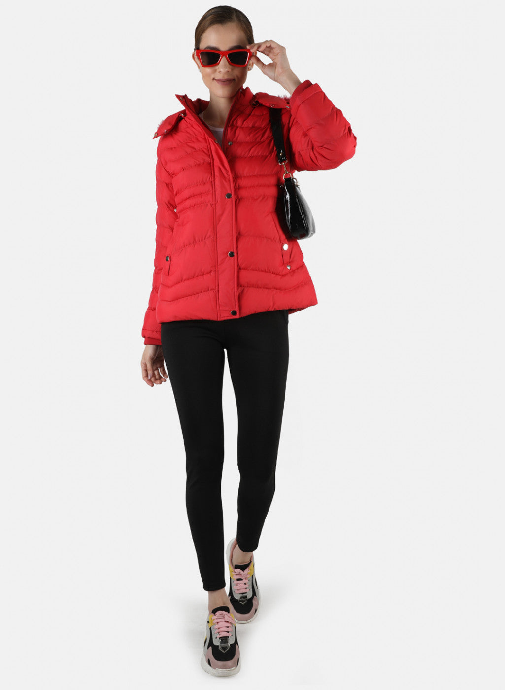 Women Red Solid Jacket