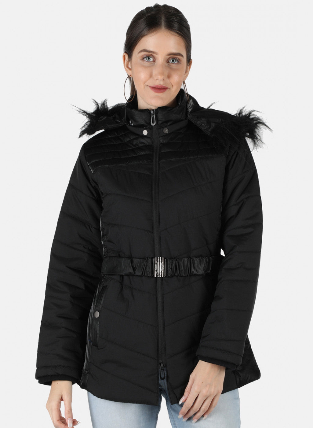 Women Black Solid Jacket