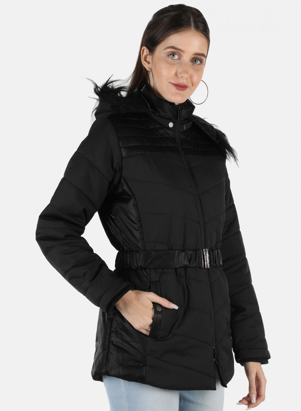 Women Black Solid Jacket