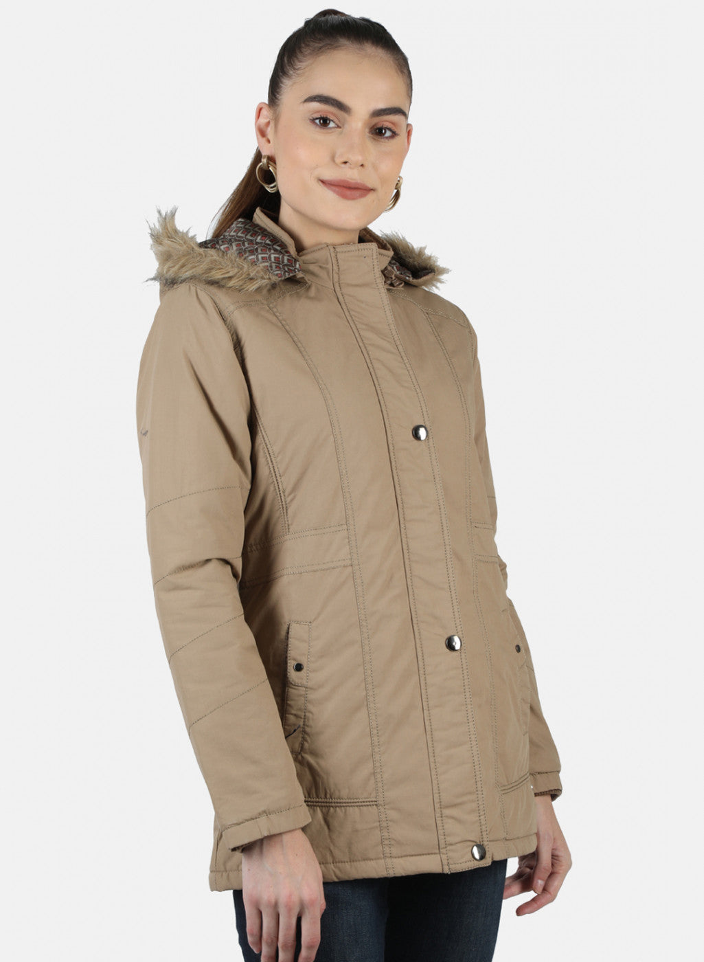 Women Brown Solid Jacket