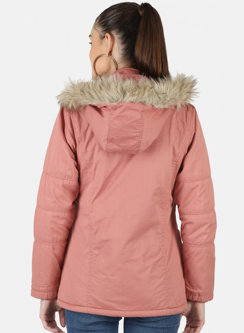 Women Pink Solid Jacket