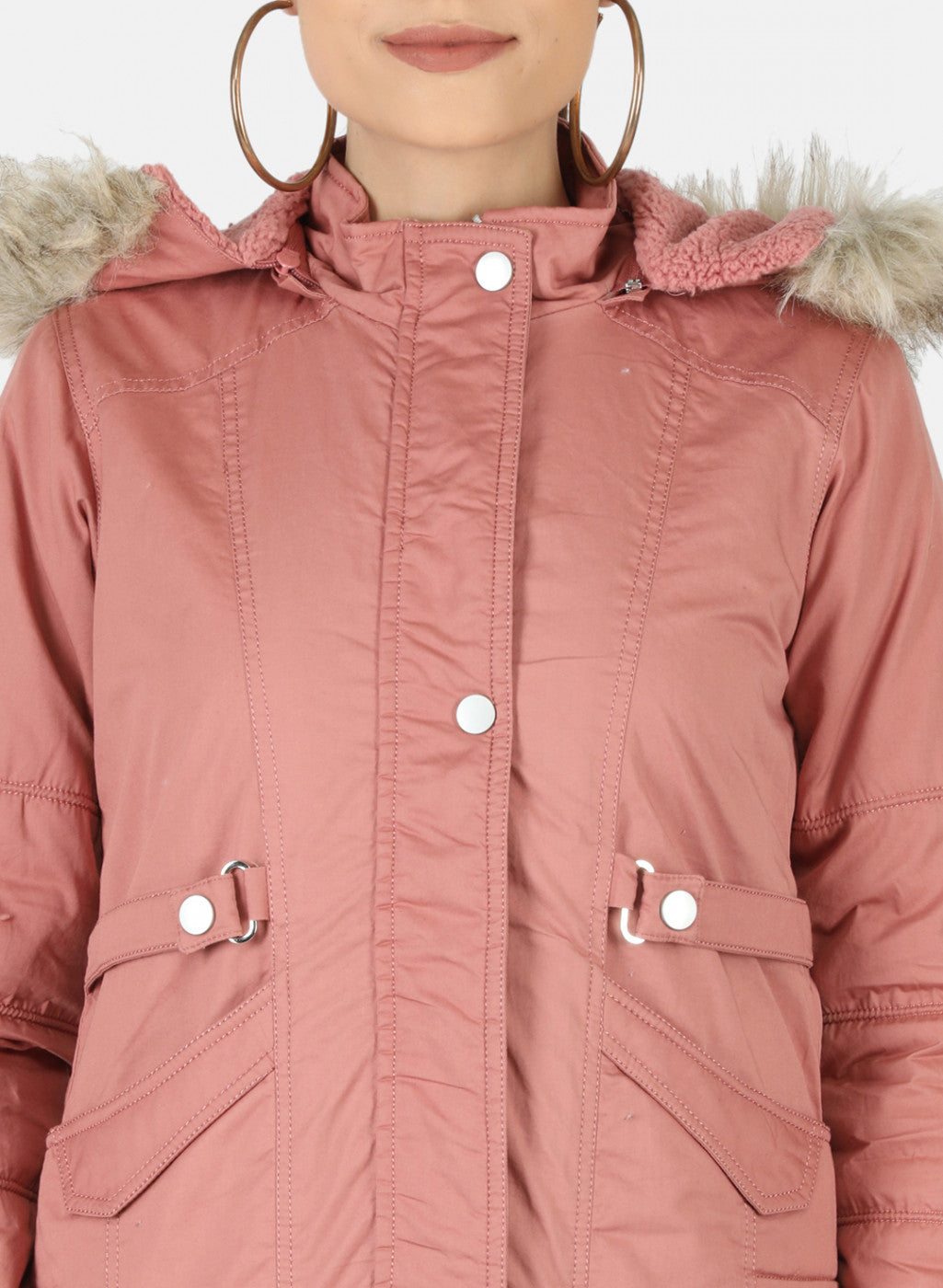 Women Pink Solid Jacket