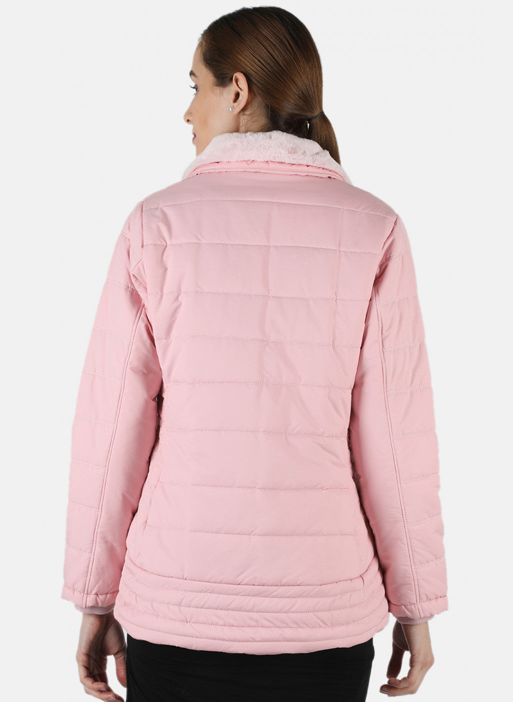 Women Pink Solid Jacket