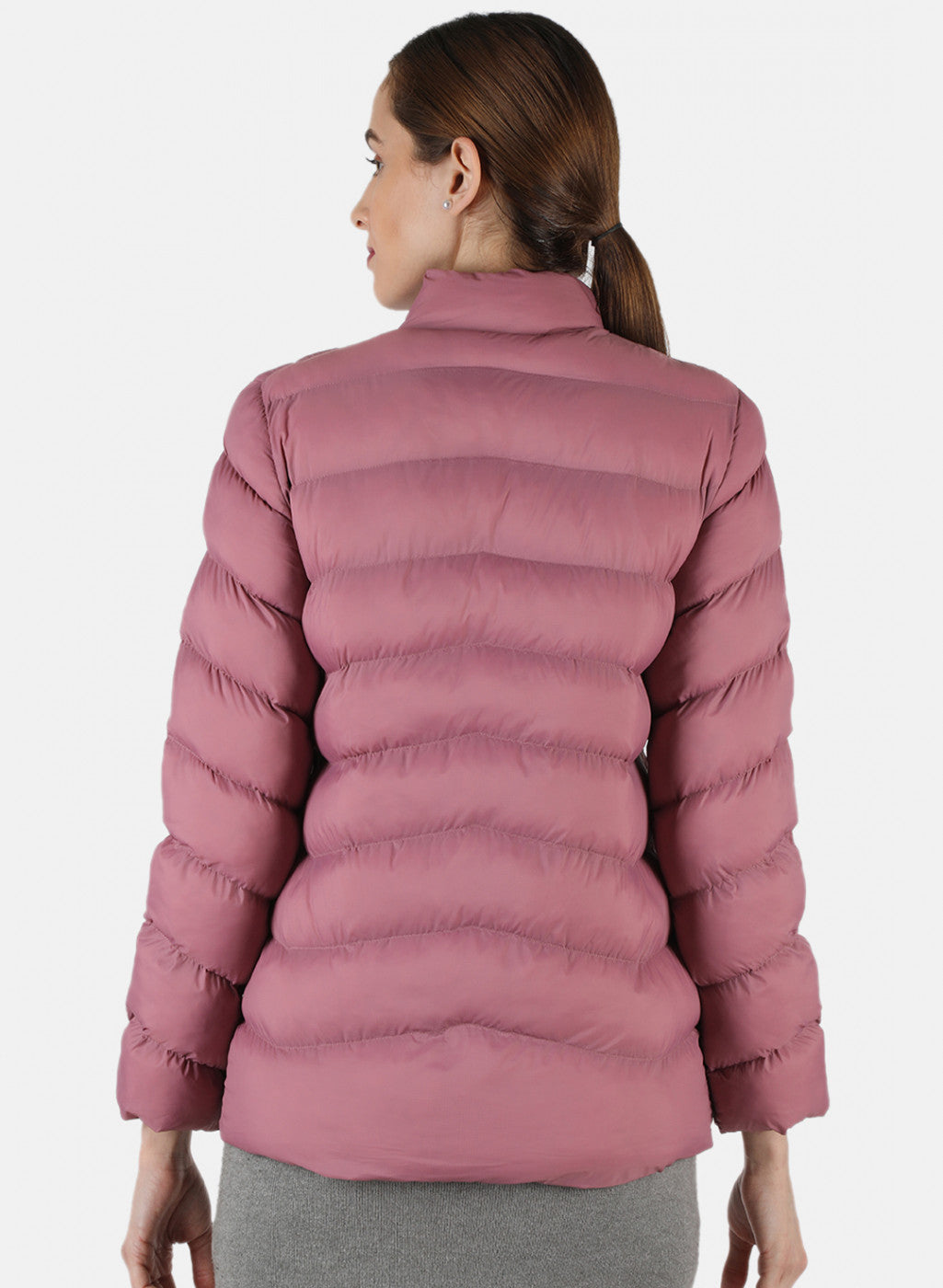 Women Pink Solid Jacket