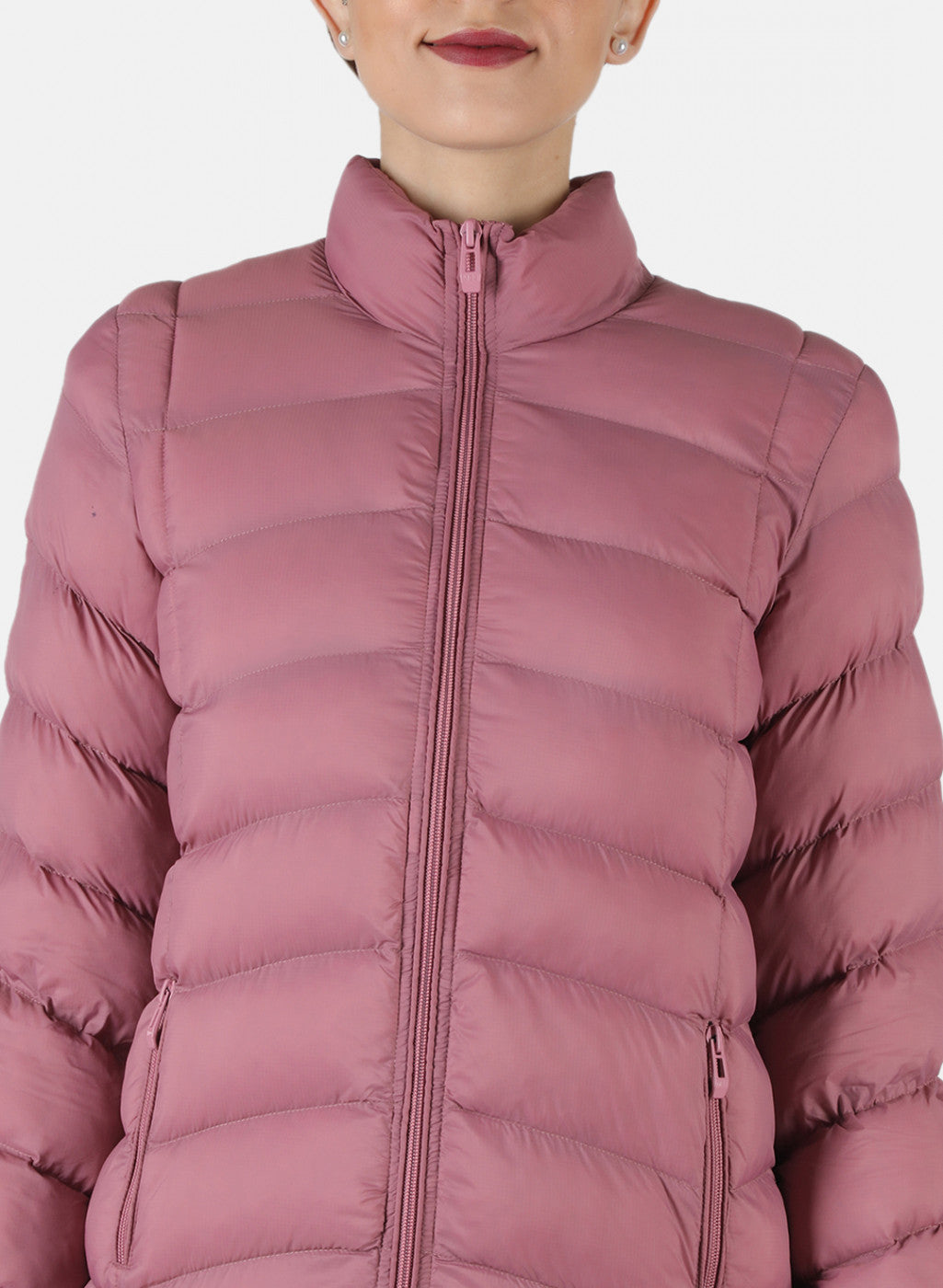 Women Pink Solid Jacket