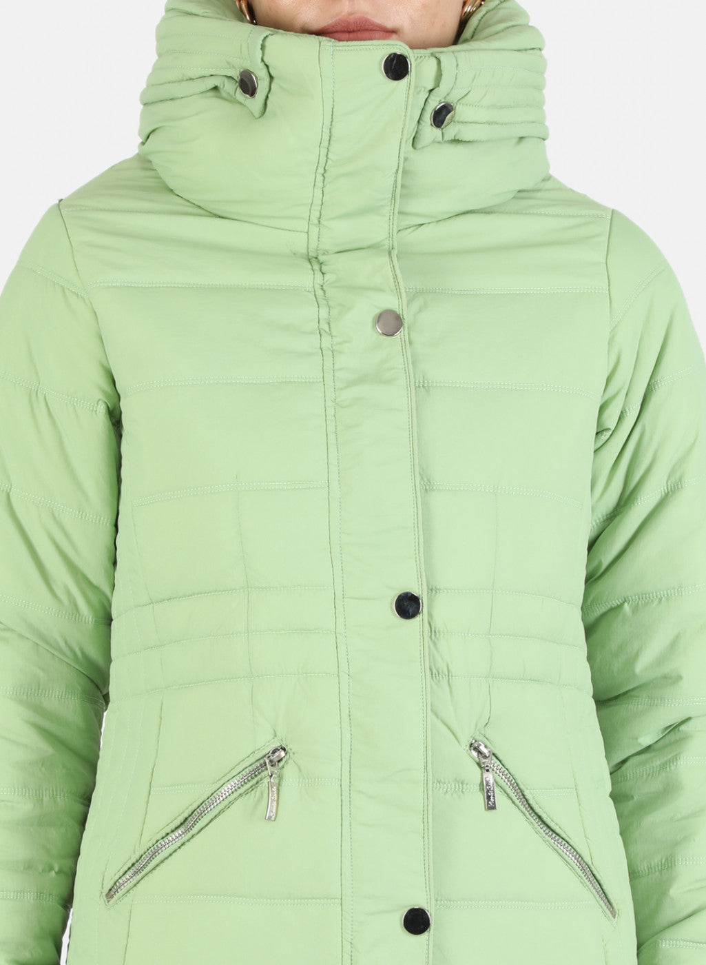 Women Green Solid Jacket