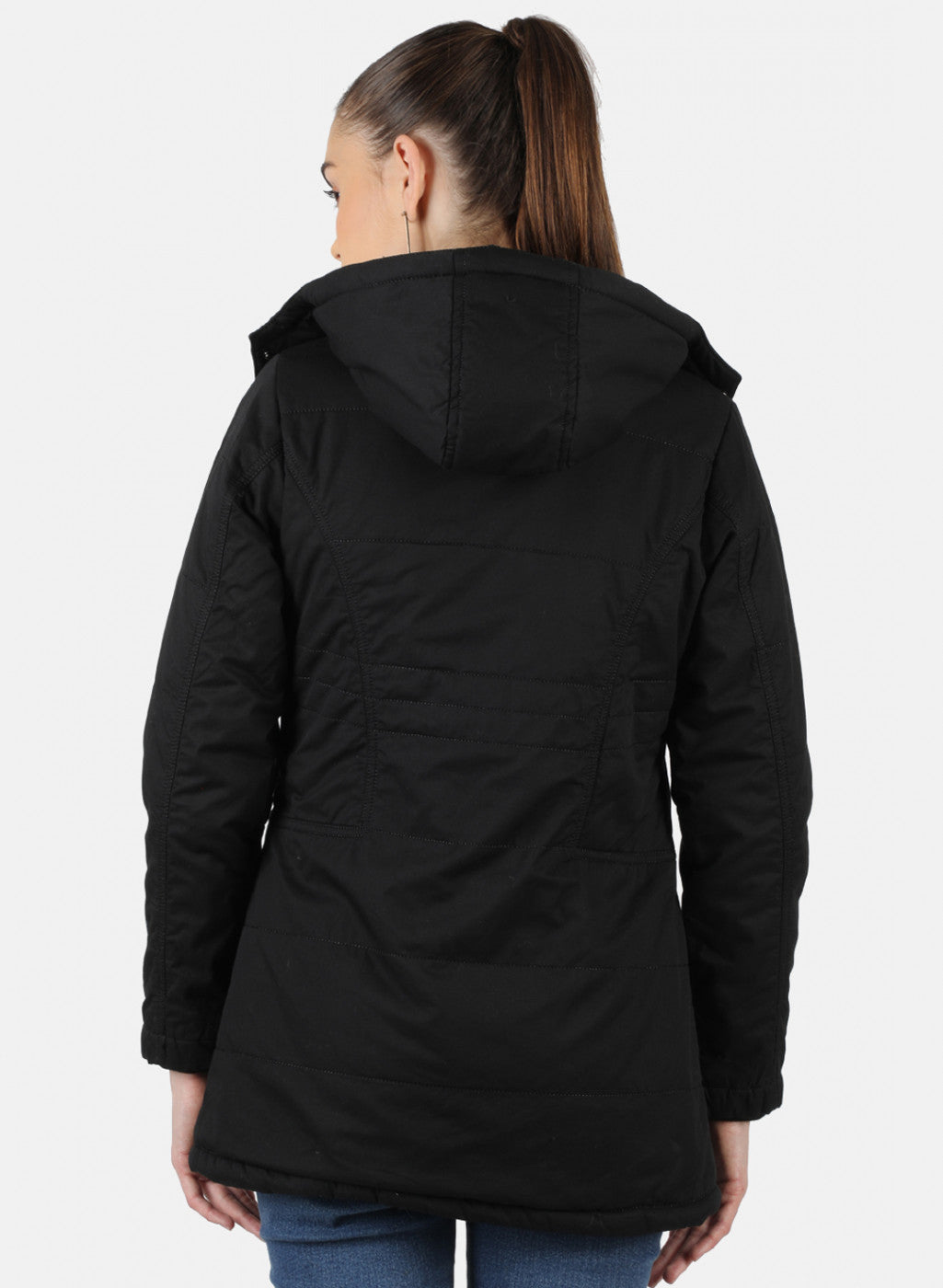 Women Black Solid Jacket