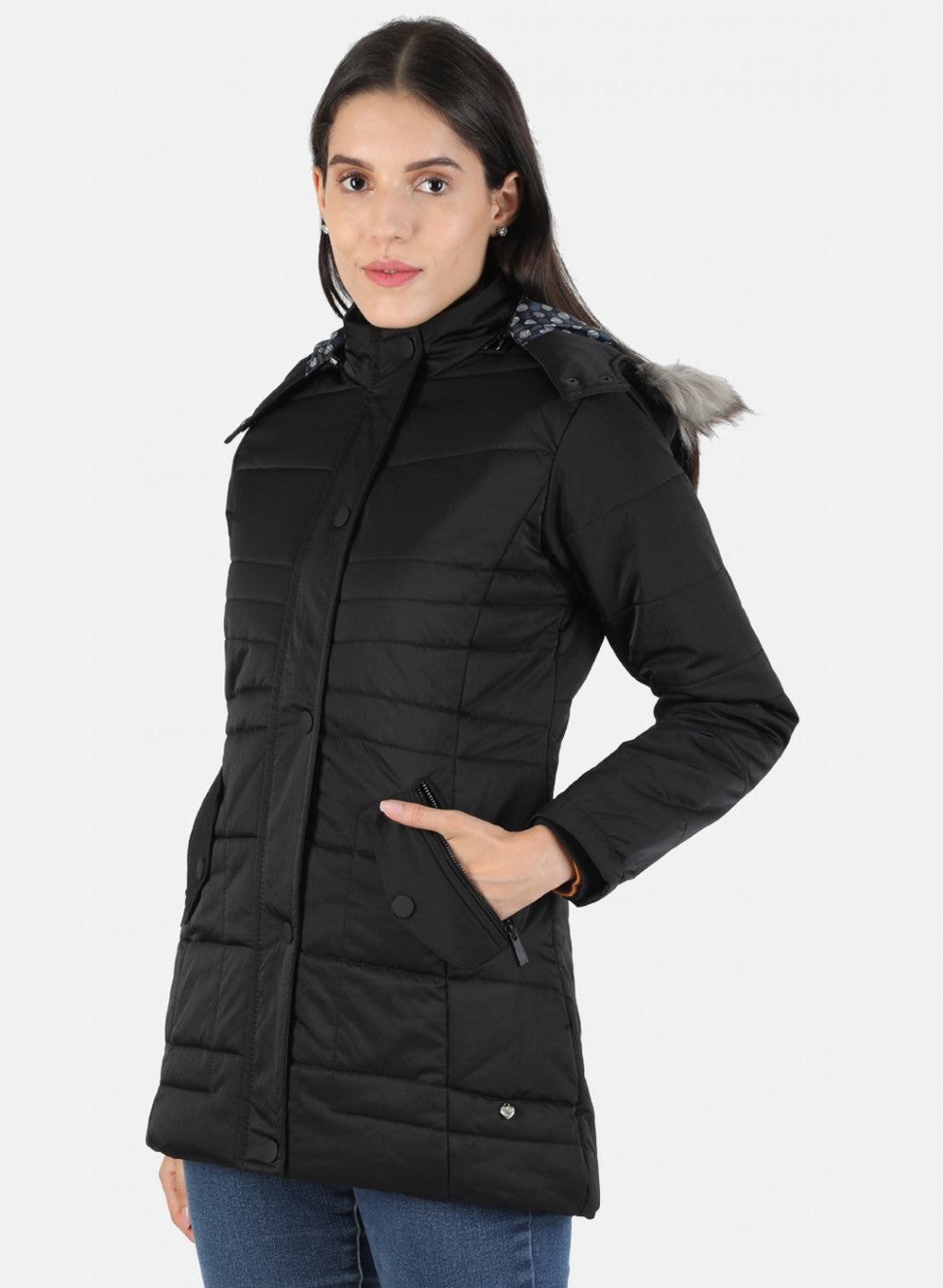 Women Black Solid Jacket