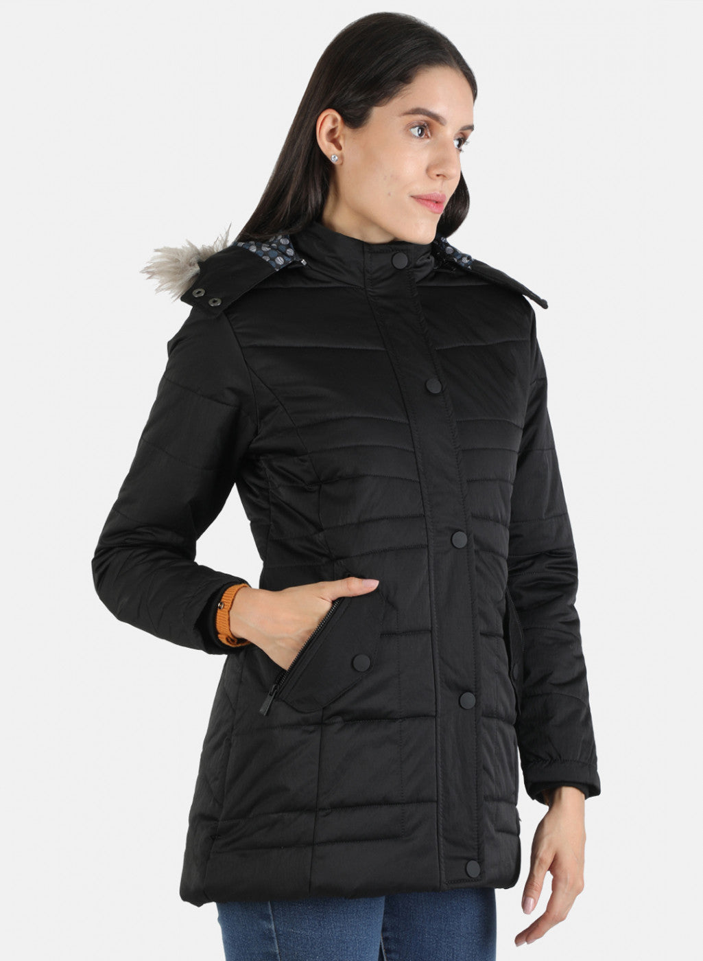 Women Black Solid Jacket