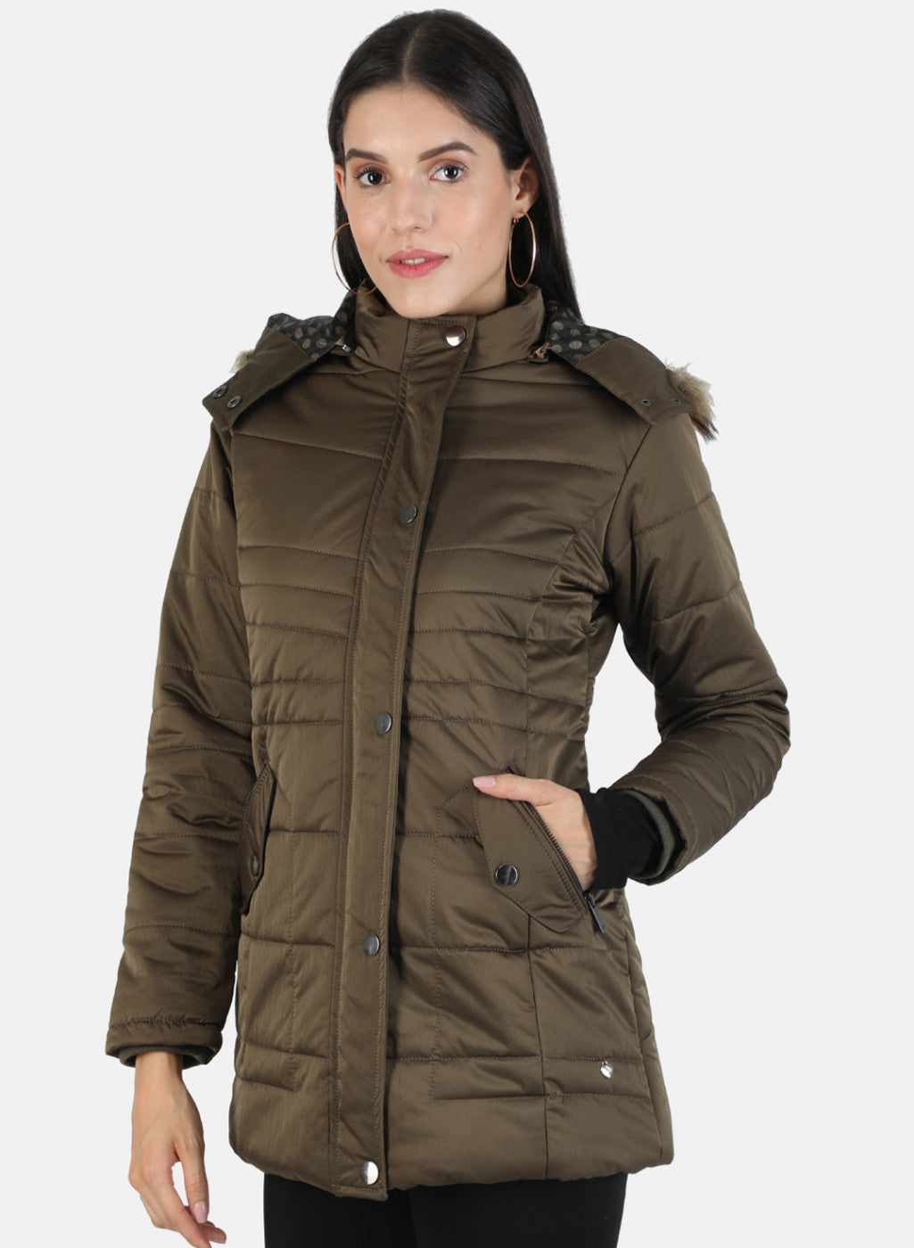 Women Brown Solid Jacket